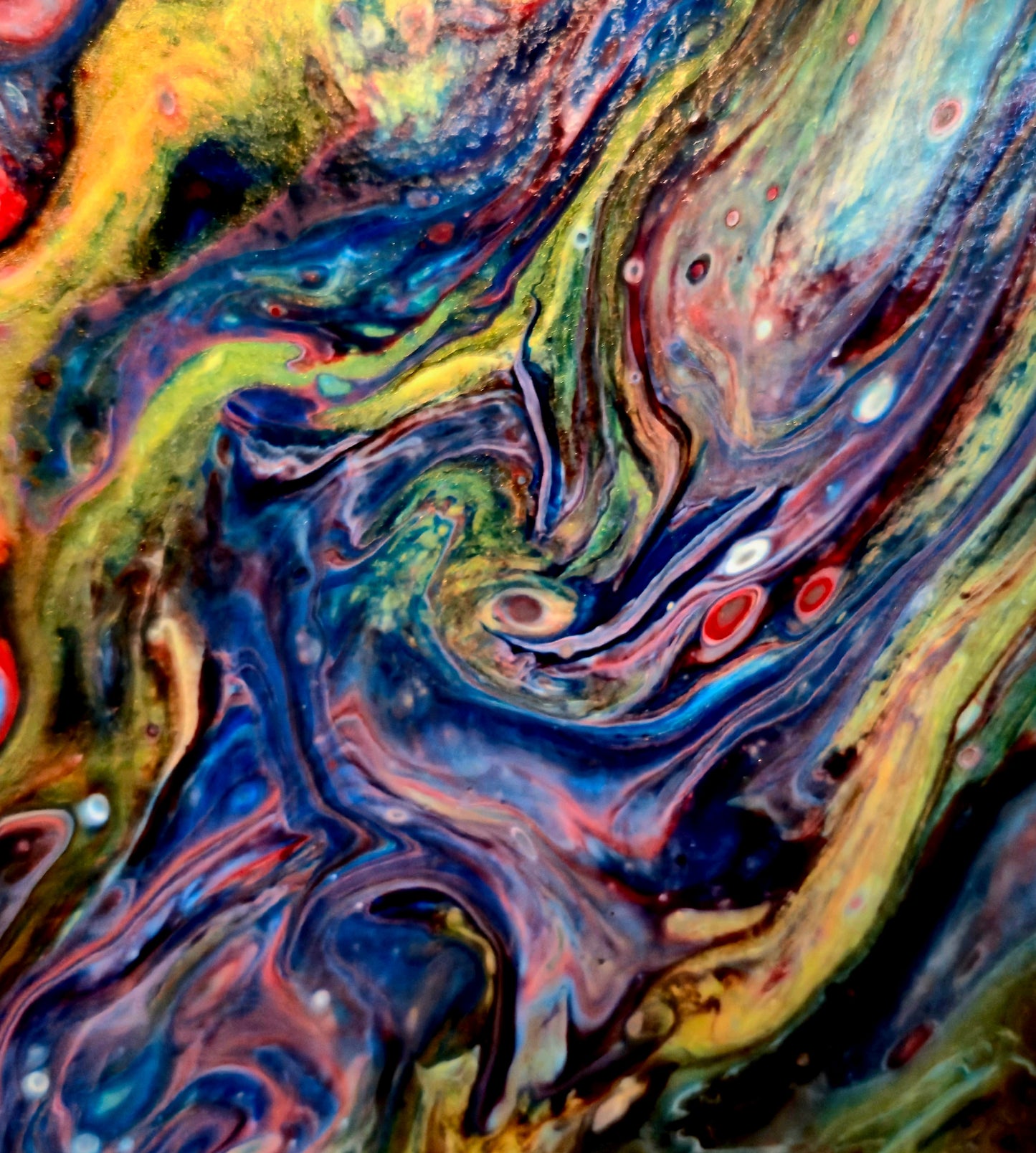 Nocna Głębia – Obraz Abstrakcyjny Serce (30cm)