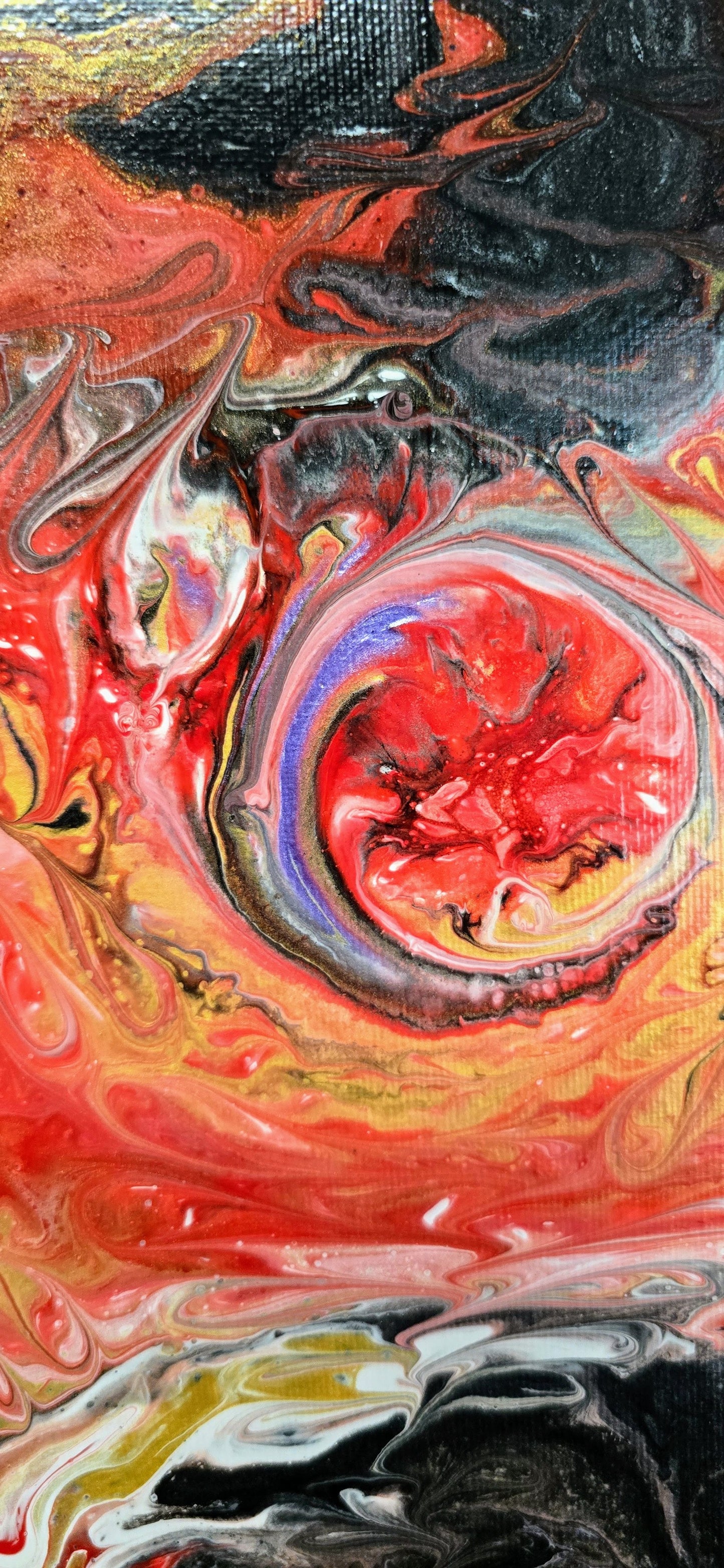 Żywy Bas – Obraz Abstrakcyjny Pouring Art 40x50 cm