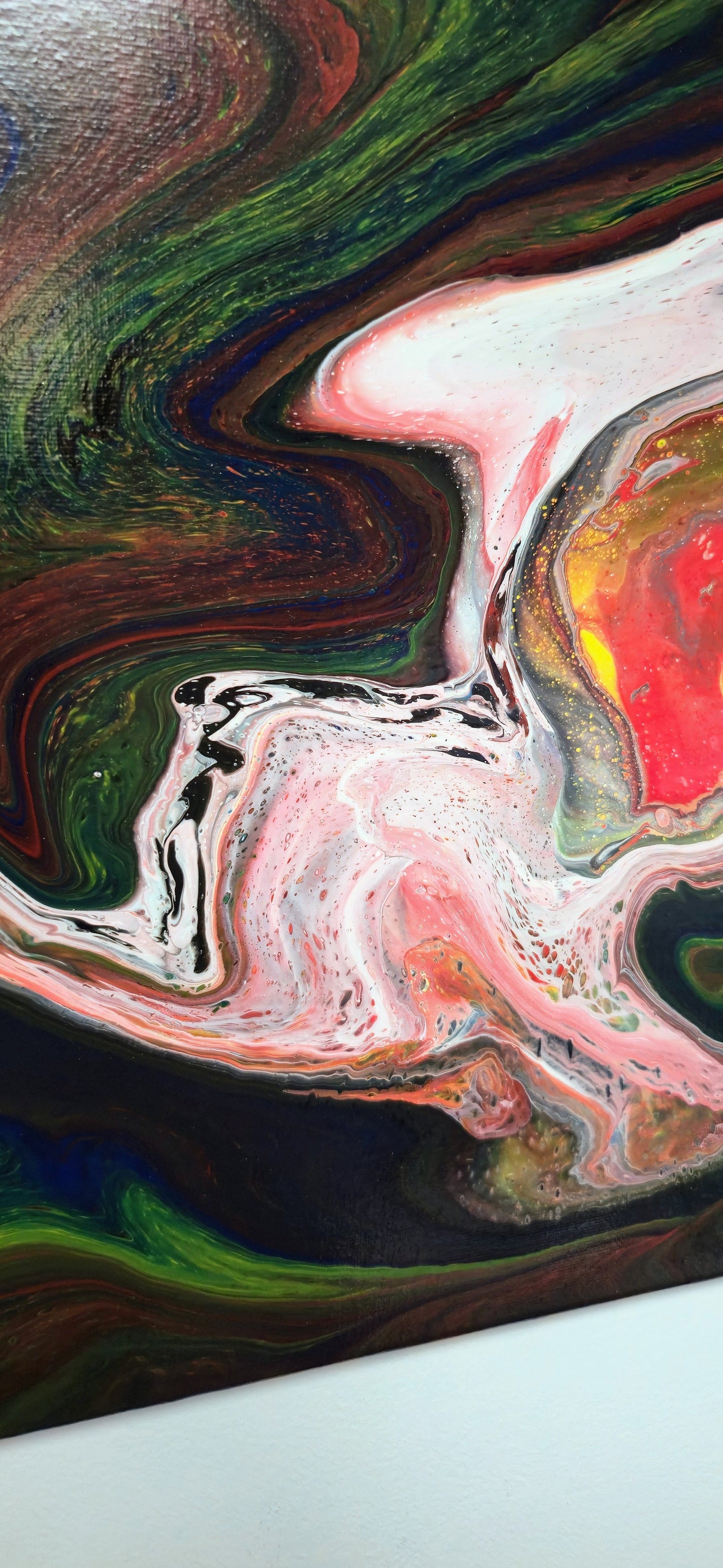 Duch Supernowej – Obraz Abstrakcyjny Pouring Art 40x50 cm