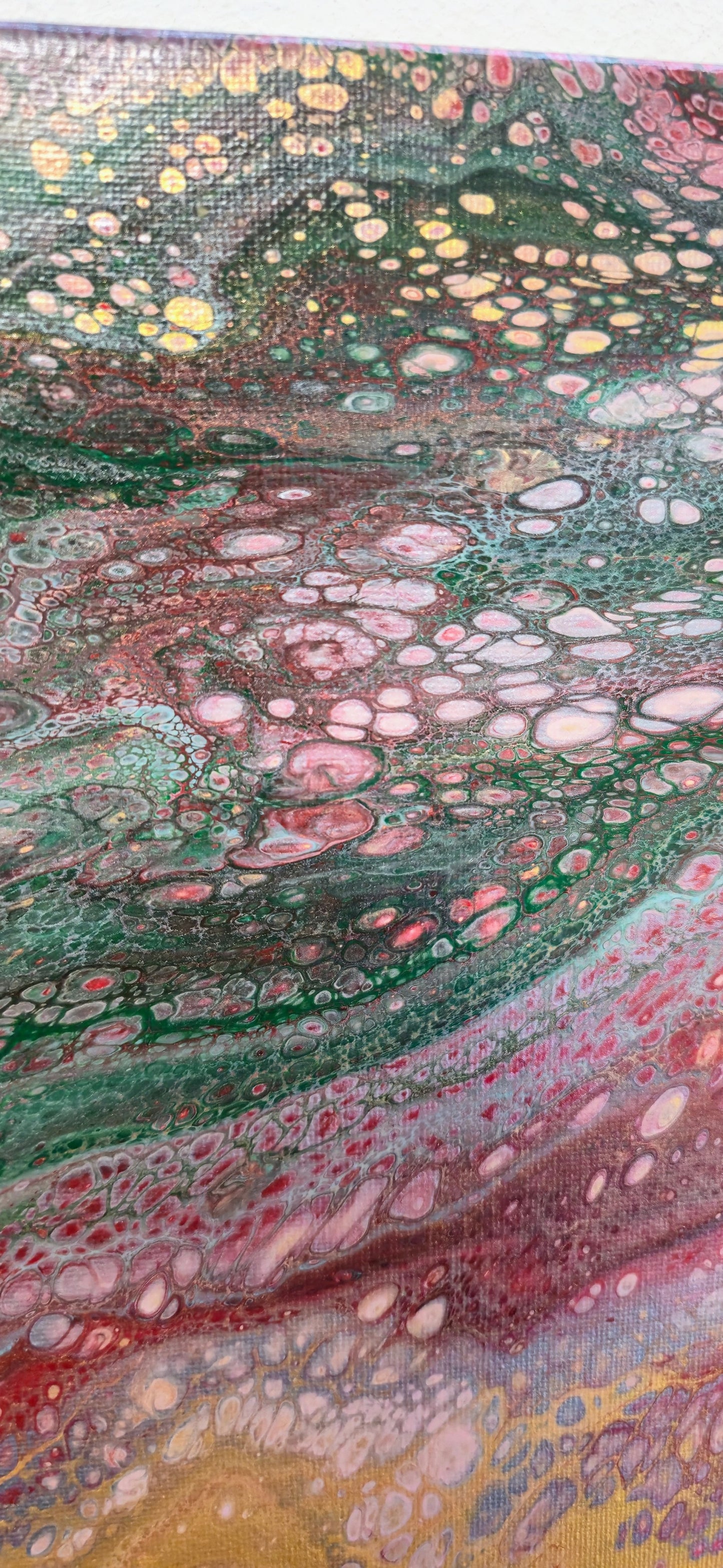 Przekrój Planety – Obraz Abstrakcyjny Pouring Art 30x40 cm