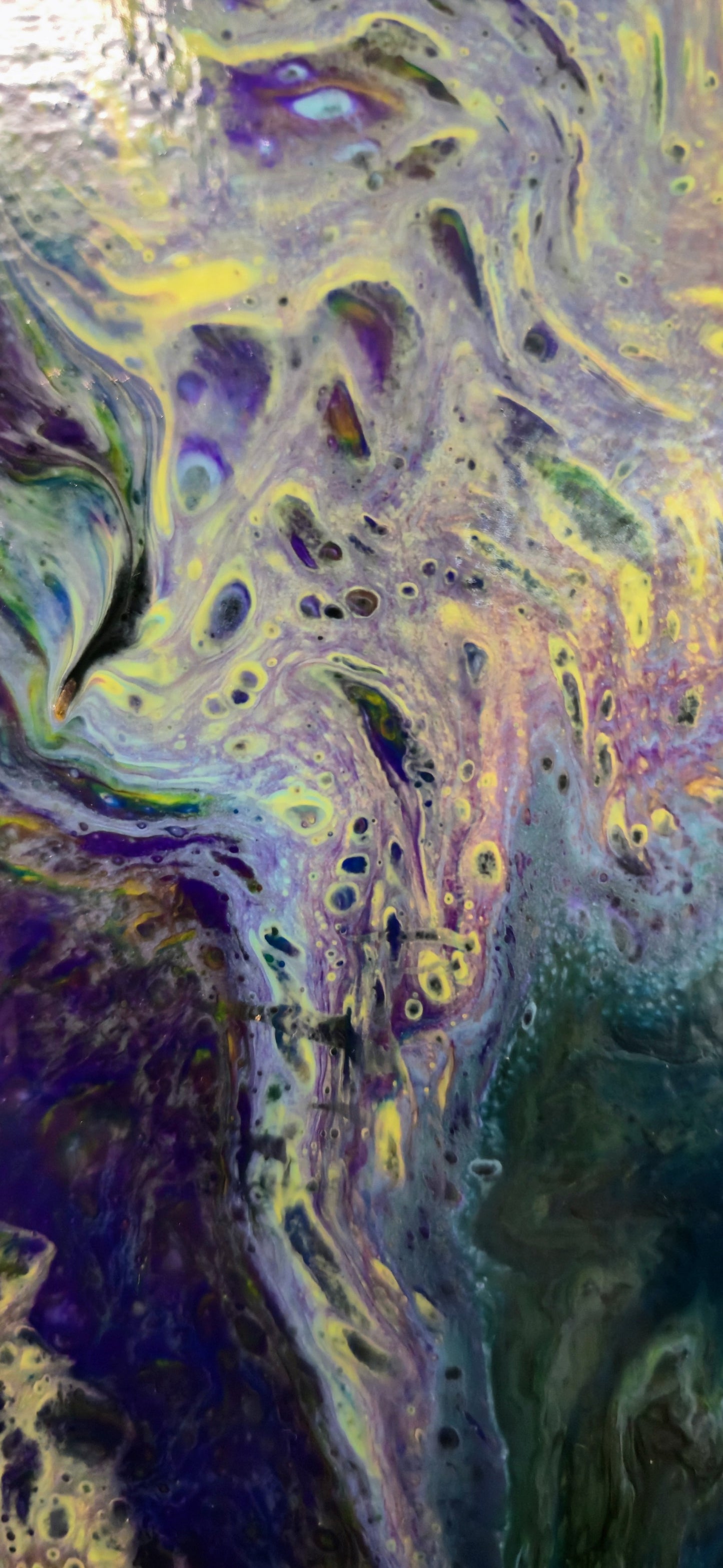 Otchłań Głębiny – Obraz Abstrakcyjny Pouring Art (50x50 cm)