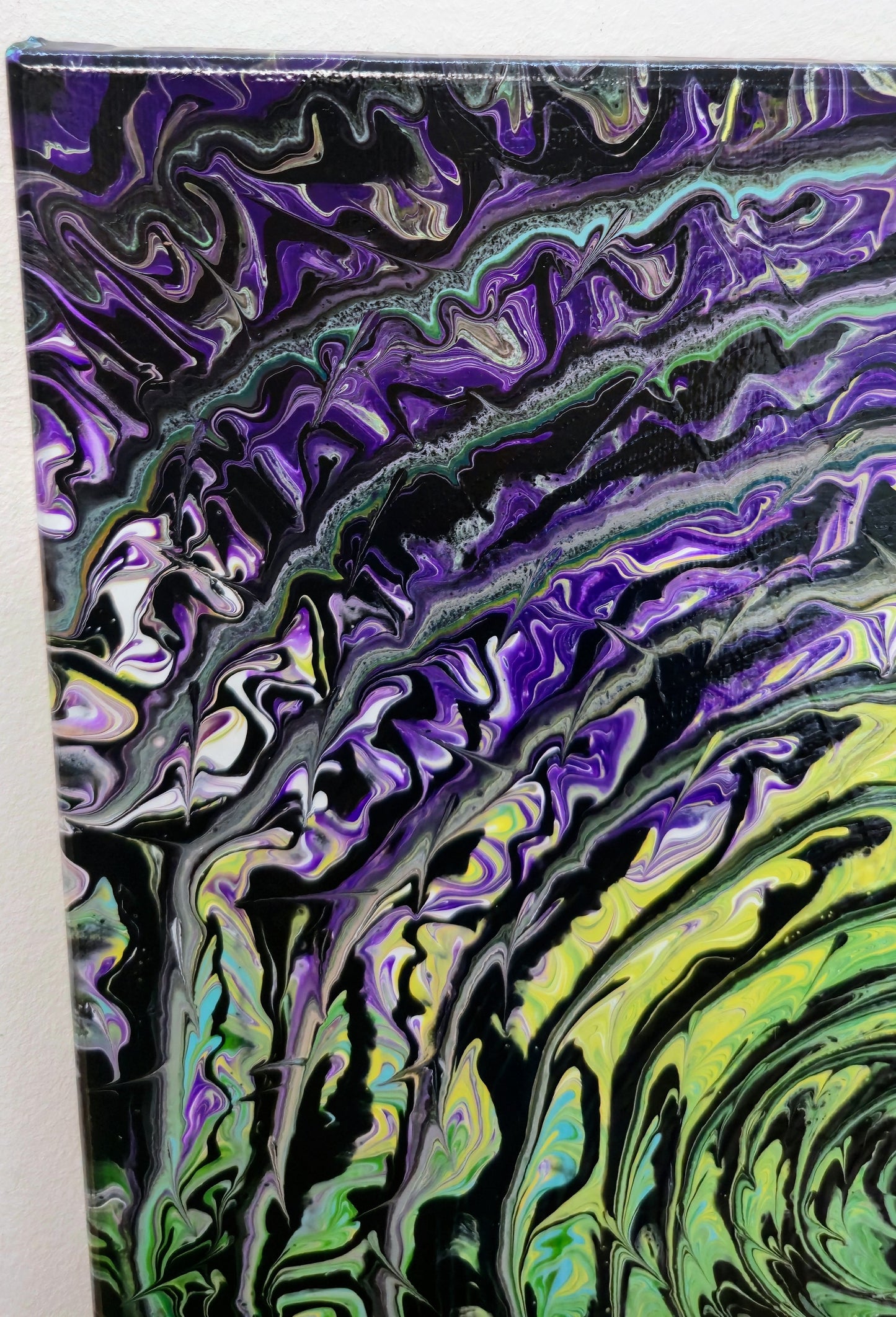 Wir Świadomości – Obraz Abstrakcyjny Pouring Art (40x50 cm)