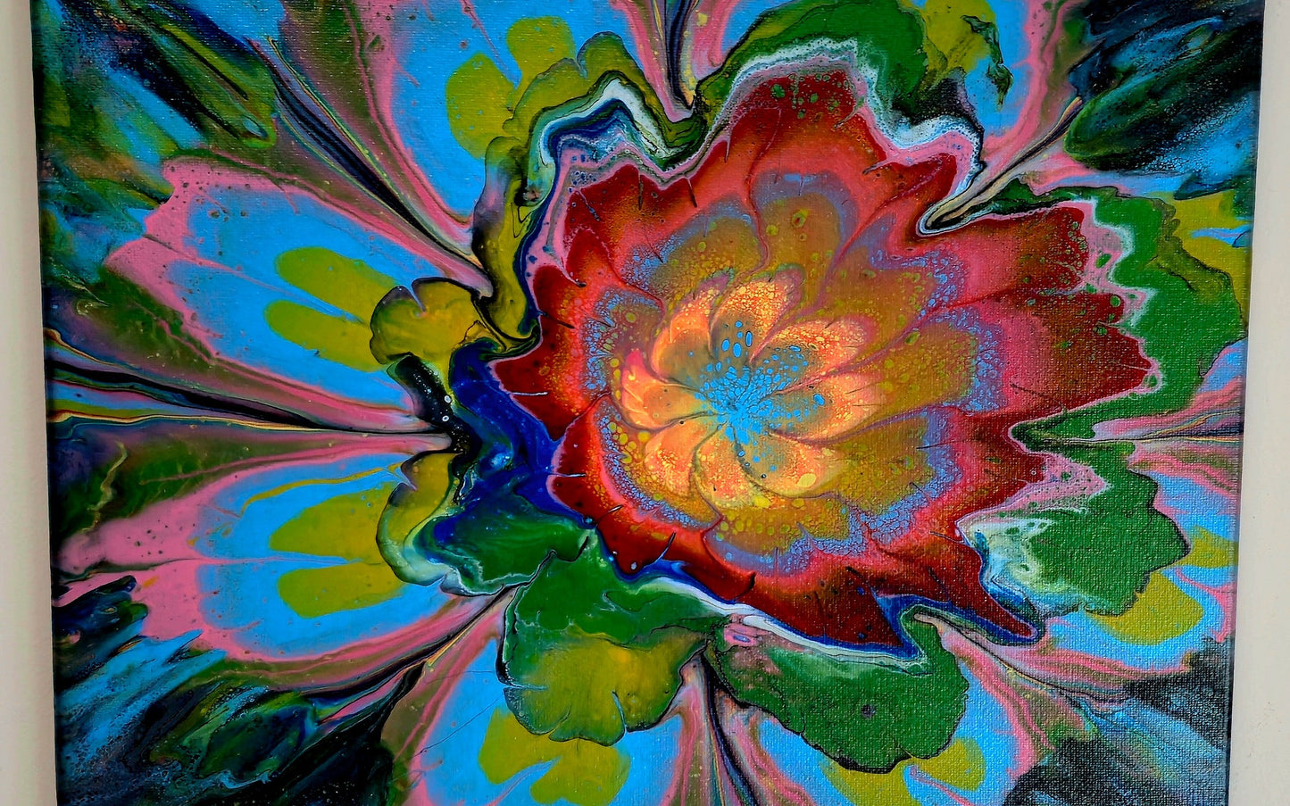 Obraz Kwiat 30x40cm - Abstrakcja Pouring Art