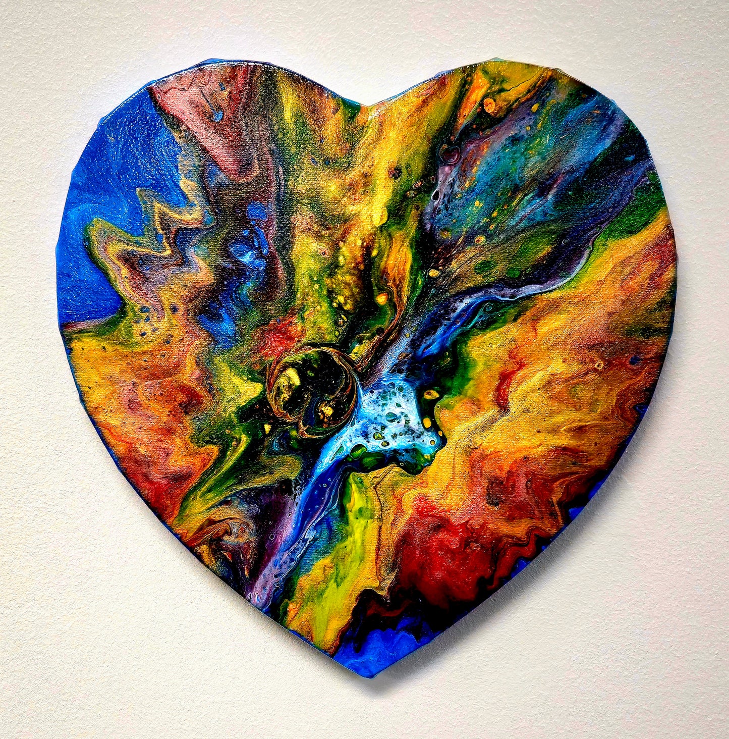 Kosmiczna Eksplozja – Obraz Abstrakcyjny Serce (30cm)