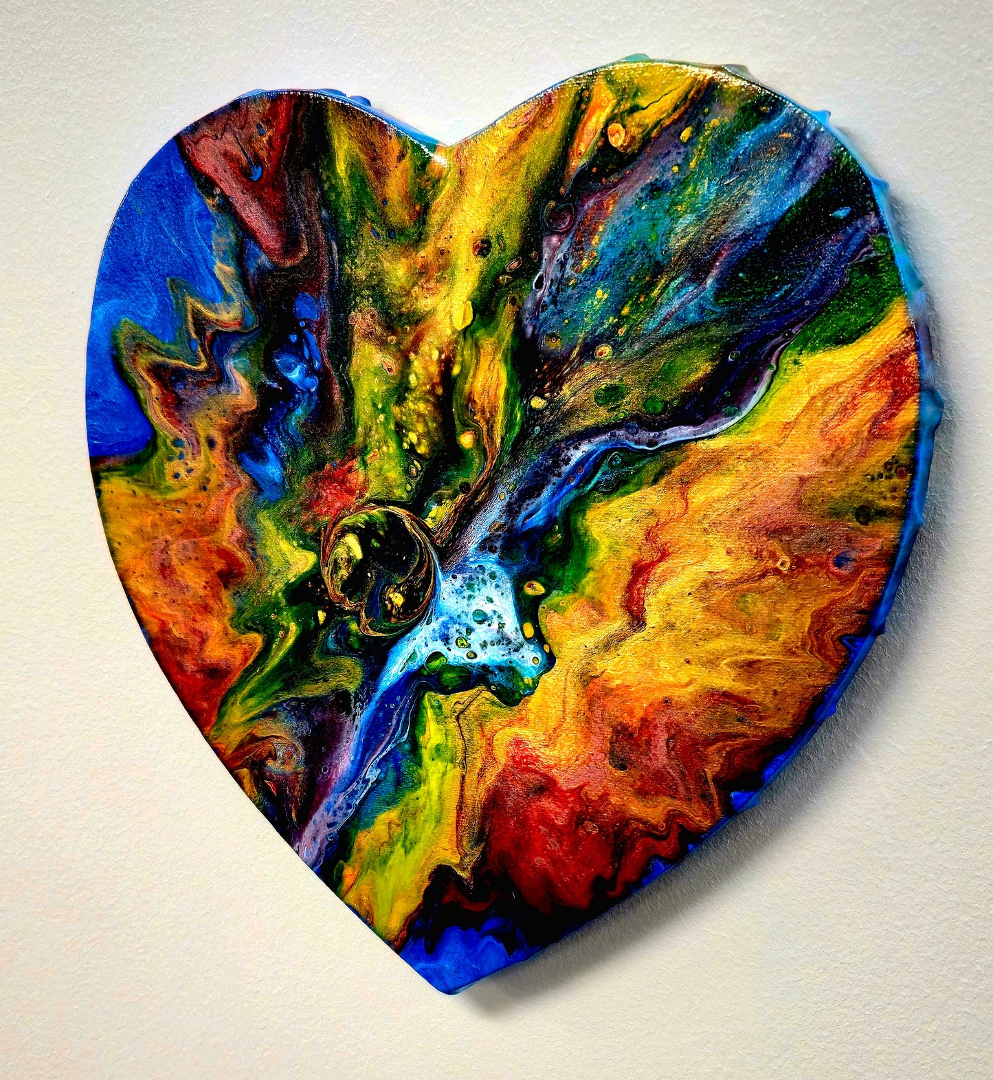 Kosmiczna Eksplozja – Obraz Abstrakcyjny Serce (30cm)