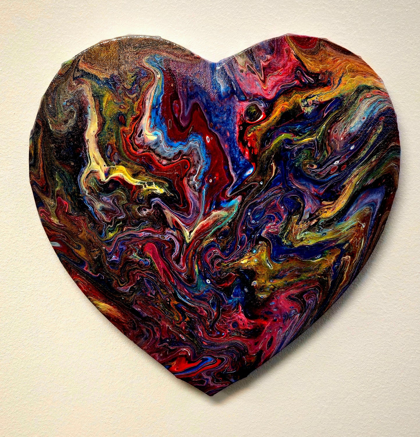 Nocna Głębia – Obraz Abstrakcyjny Serce (30cm)