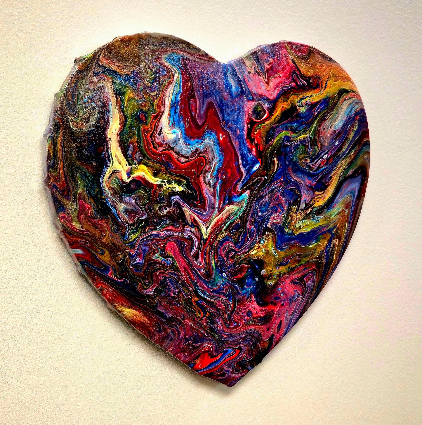 Nocna Głębia – Obraz Abstrakcyjny Serce (30cm)