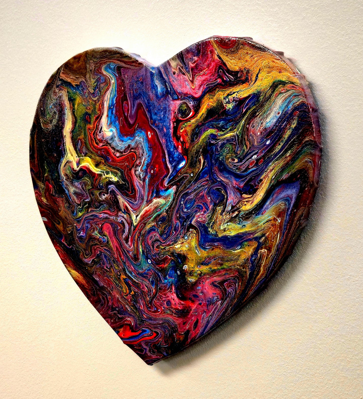 Nocna Głębia – Obraz Abstrakcyjny Serce (30cm)