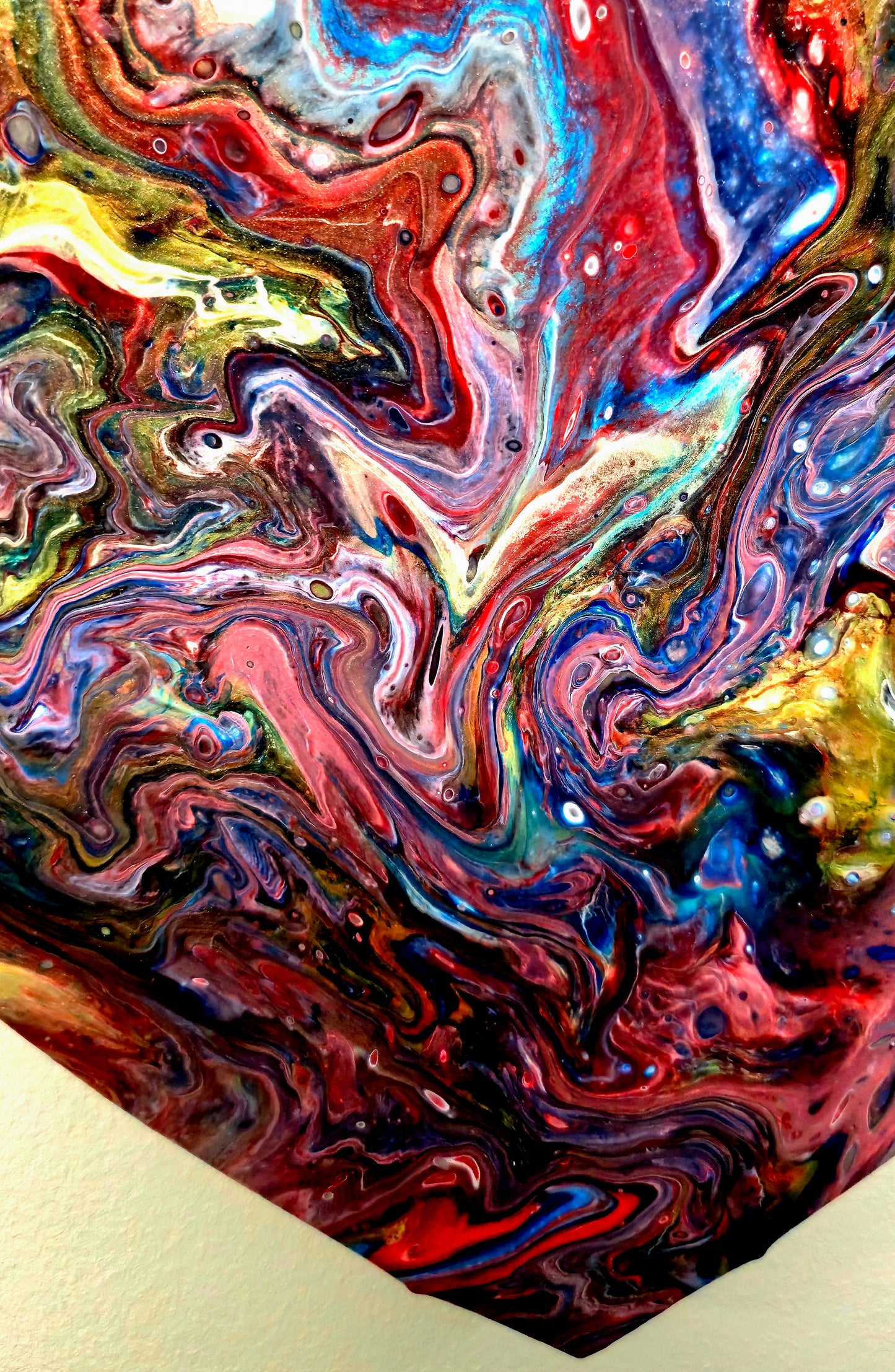 Nocna Głębia – Obraz Abstrakcyjny Serce (30cm)