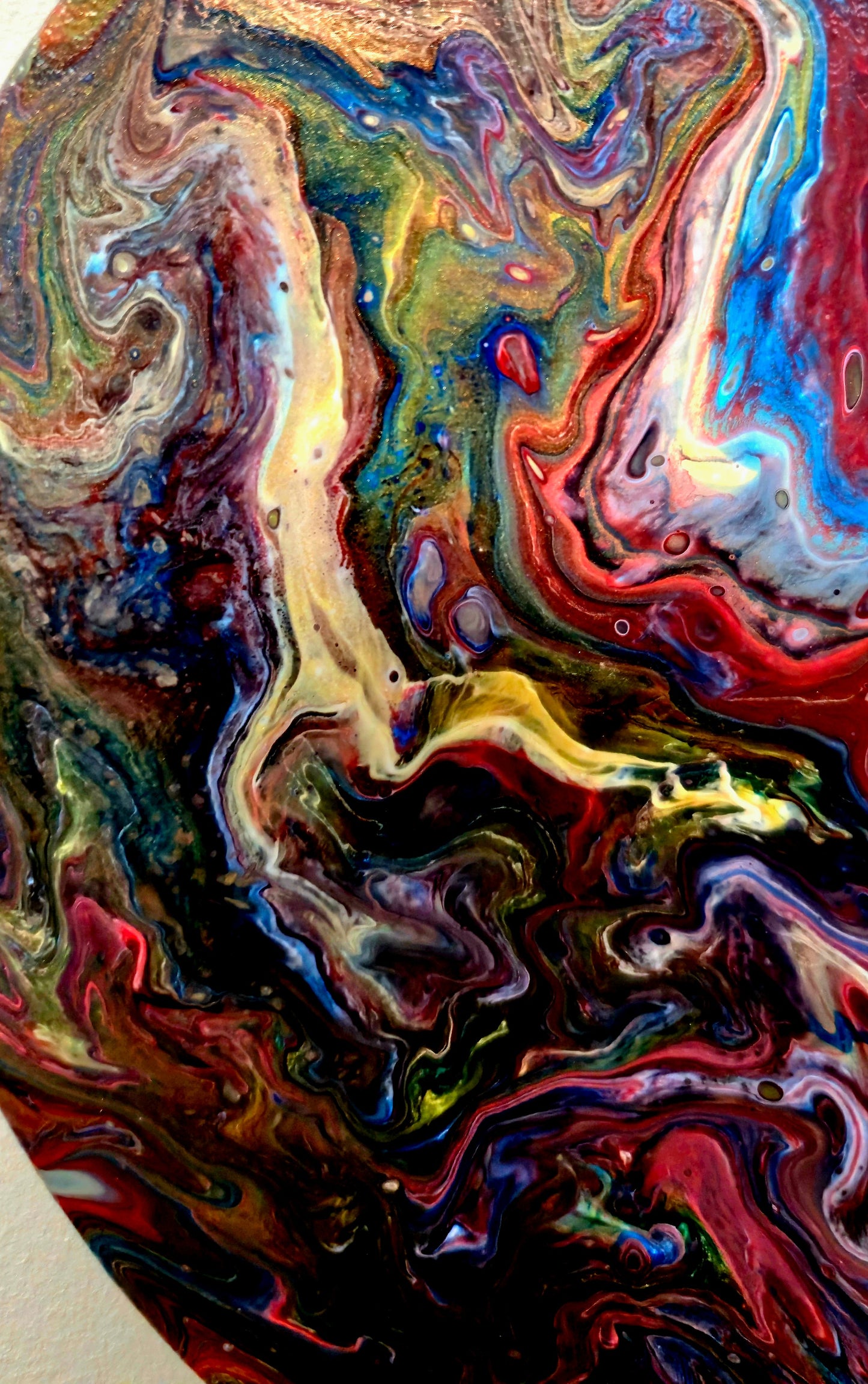 Nocna Głębia – Obraz Abstrakcyjny Serce (30cm)