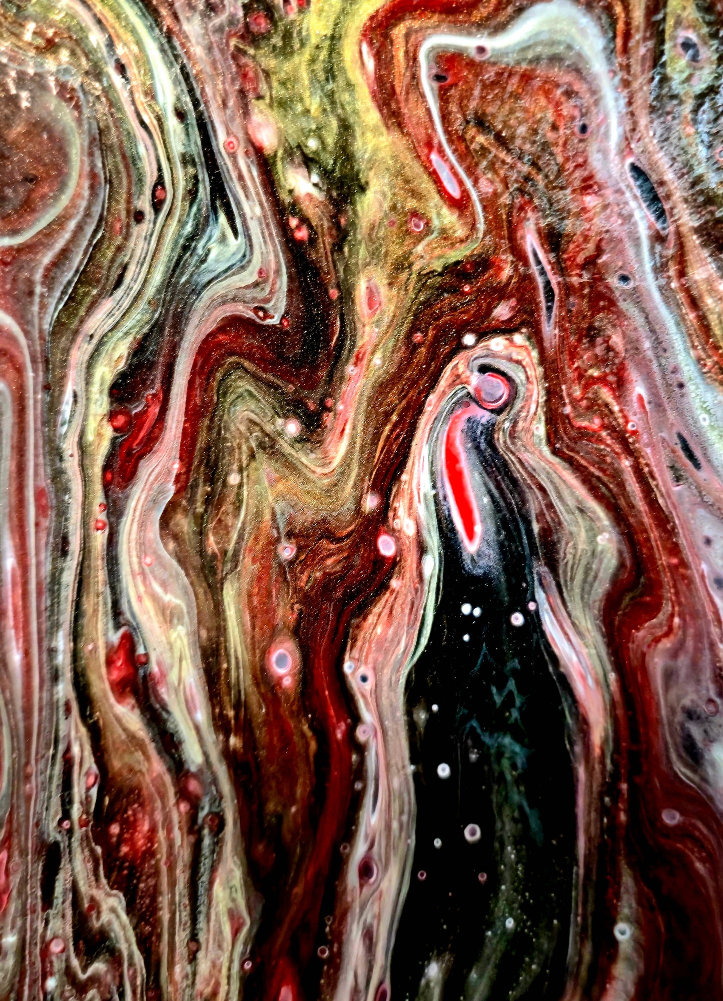 Rubinowa Pasja – Obraz Abstrakcyjny Serce (30cm)