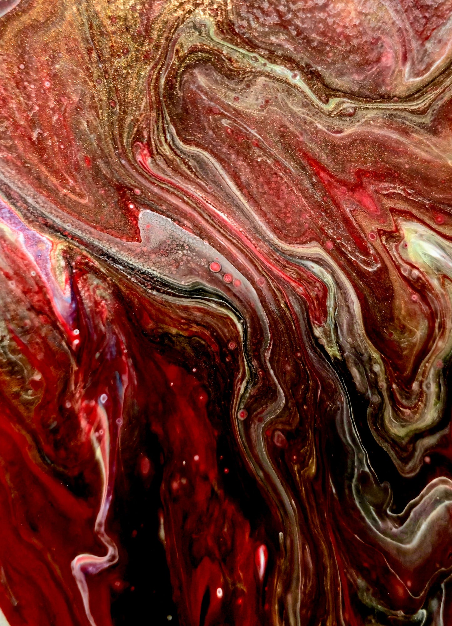 Rubinowa Pasja – Obraz Abstrakcyjny Serce (30cm)