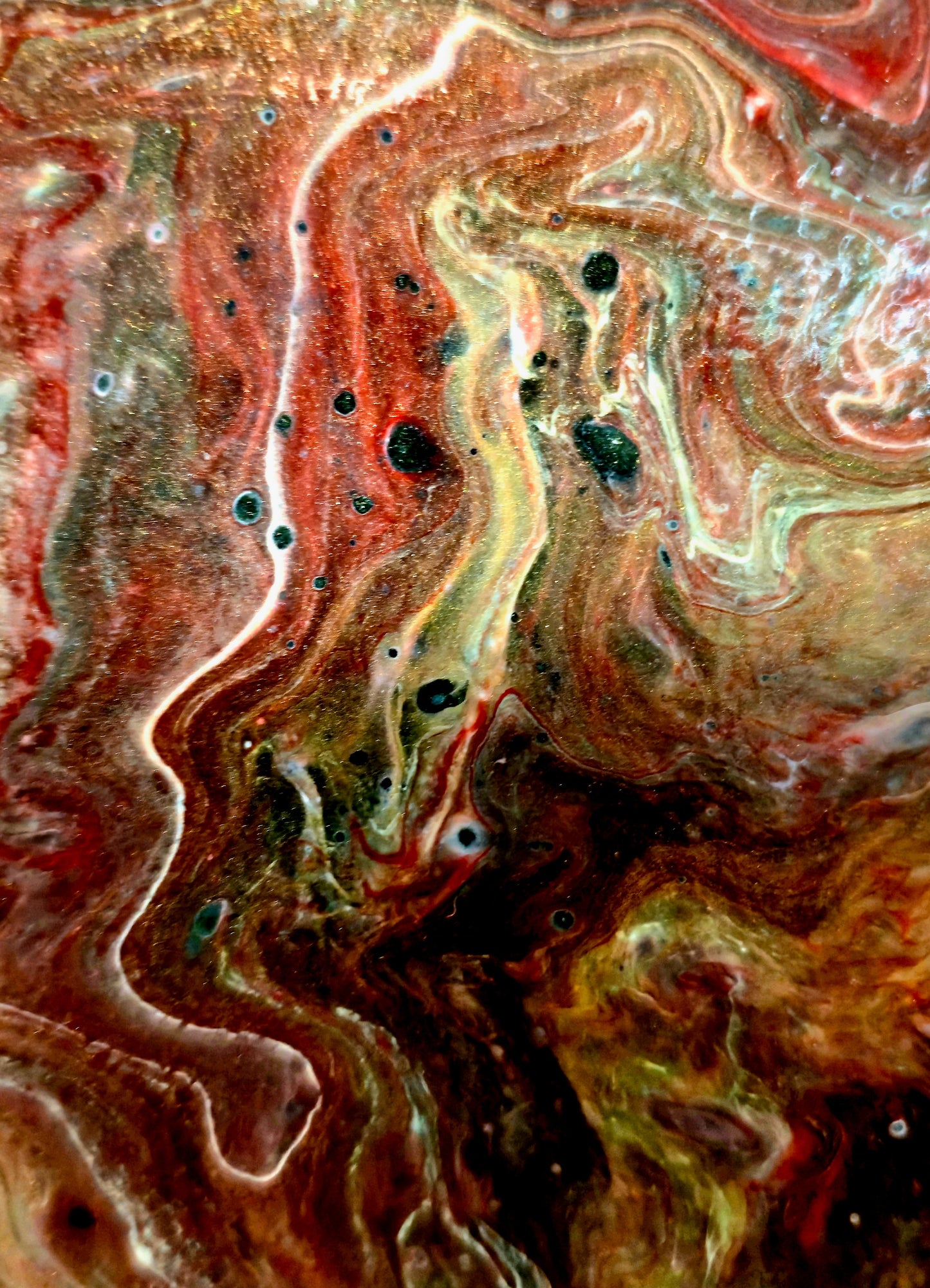 Rubinowa Pasja – Obraz Abstrakcyjny Serce (30cm)