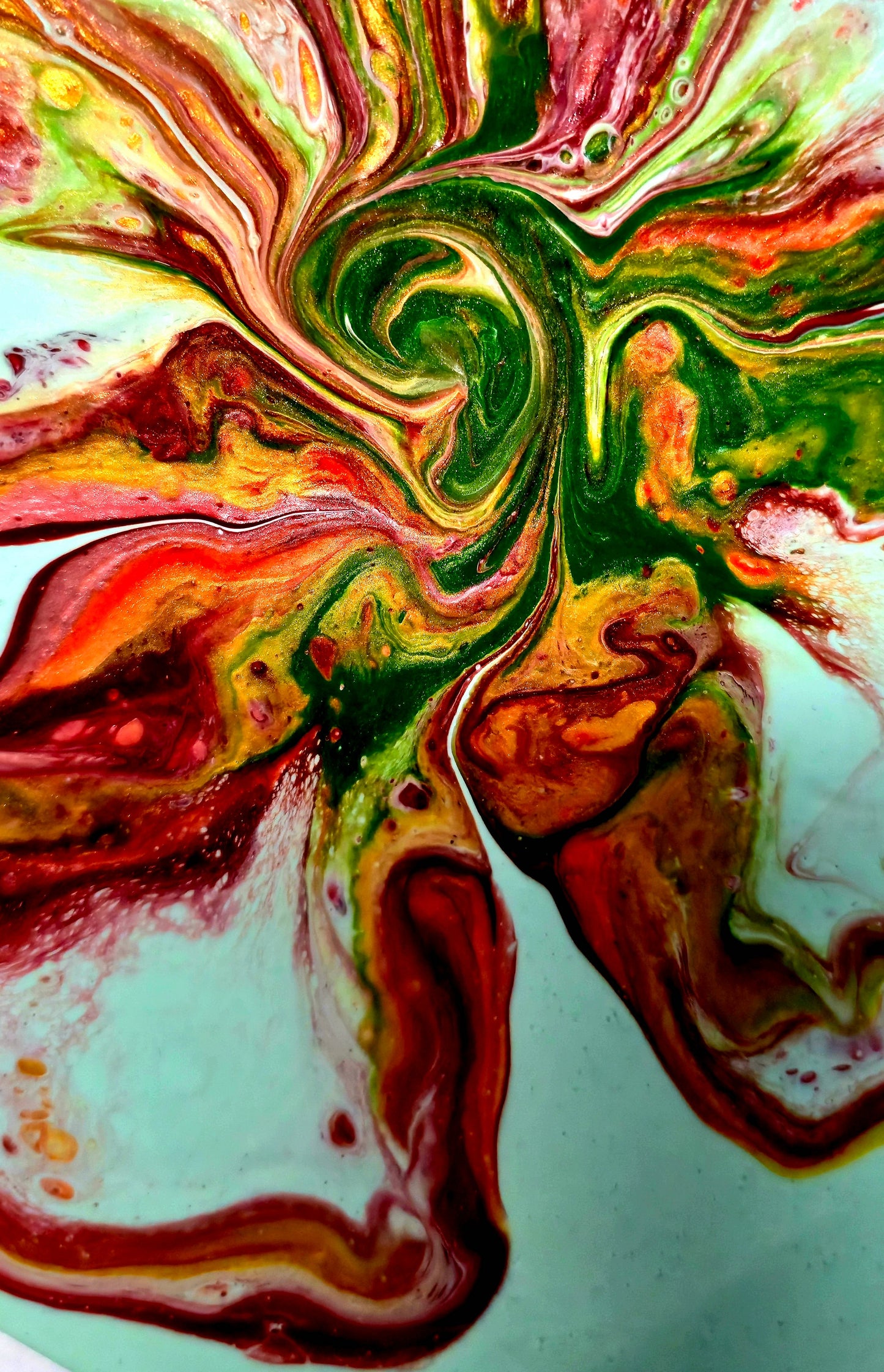 Kwiatowy Oddech – Obraz Abstrakcyjny Serce (30cm)