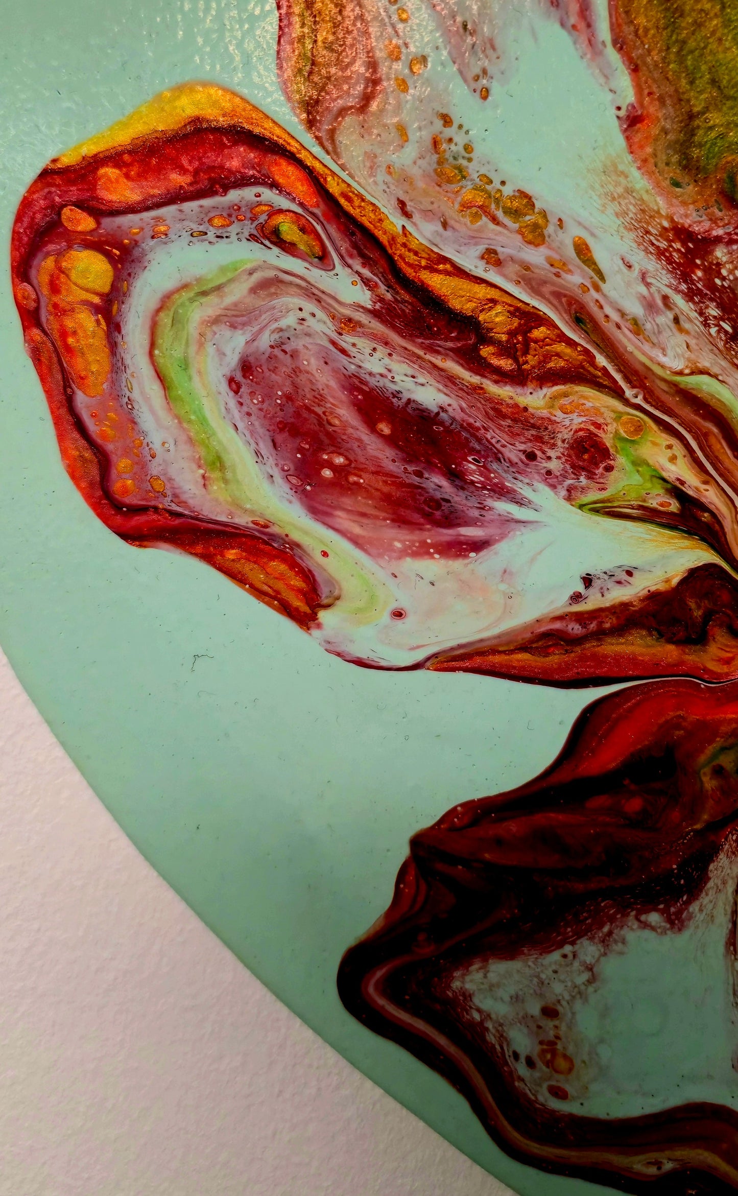 Kwiatowy Oddech – Obraz Abstrakcyjny Serce (30cm)