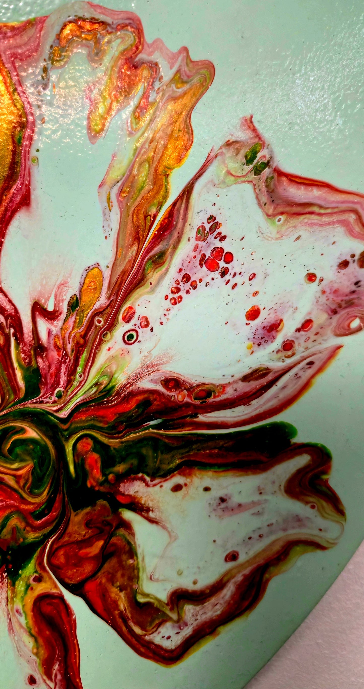 Kwiatowy Oddech – Obraz Abstrakcyjny Serce (30cm)