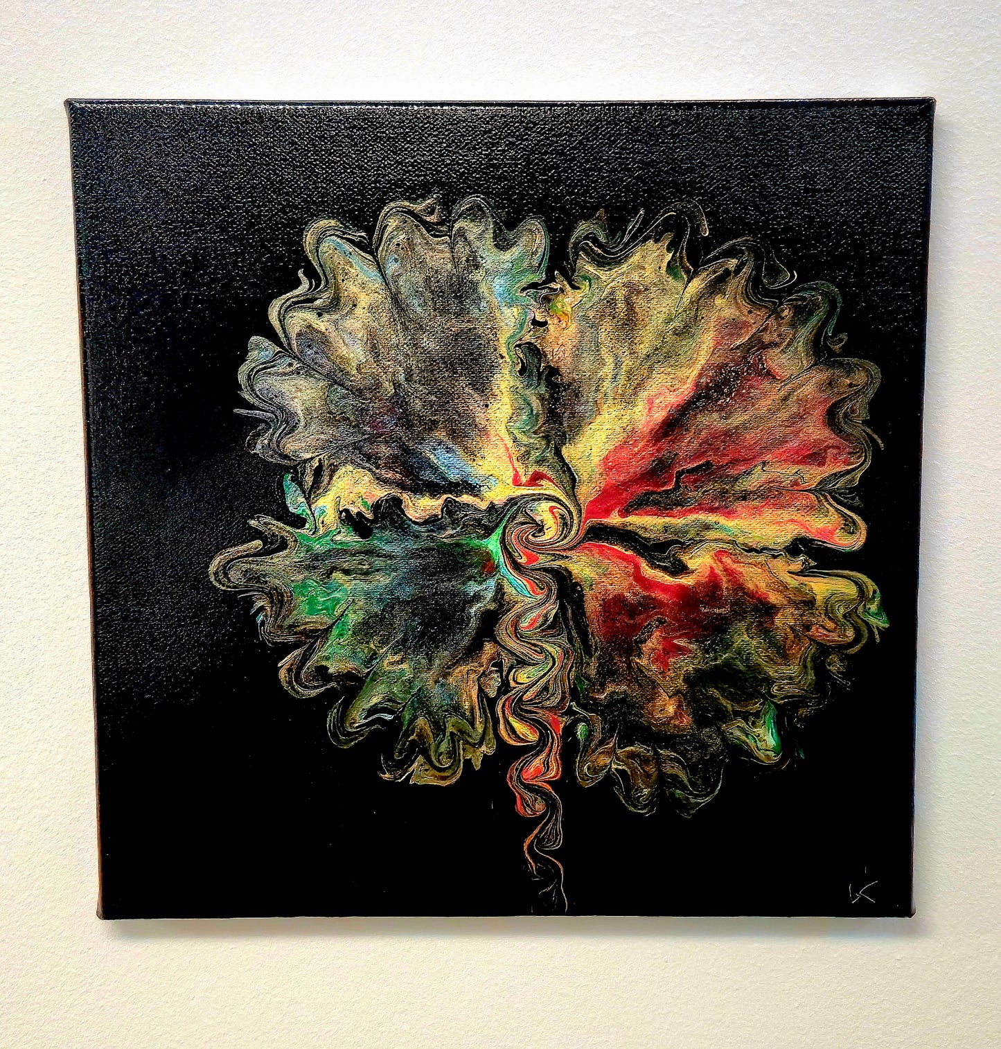 Kosmiczny Kwiat – Obraz Abstrakcyjny (30x30cm)