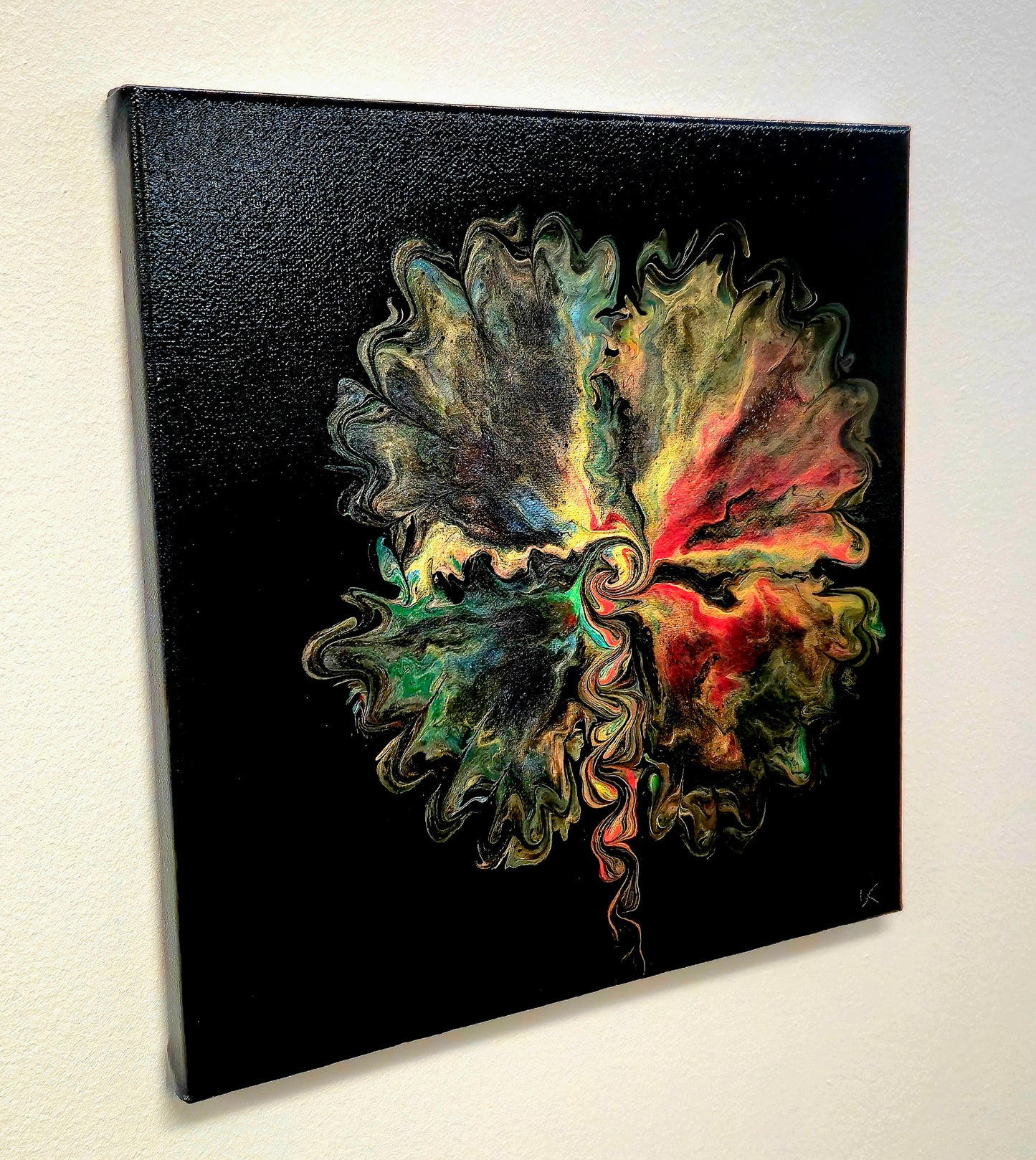 Kosmiczny Kwiat – Obraz Abstrakcyjny (30x30cm)