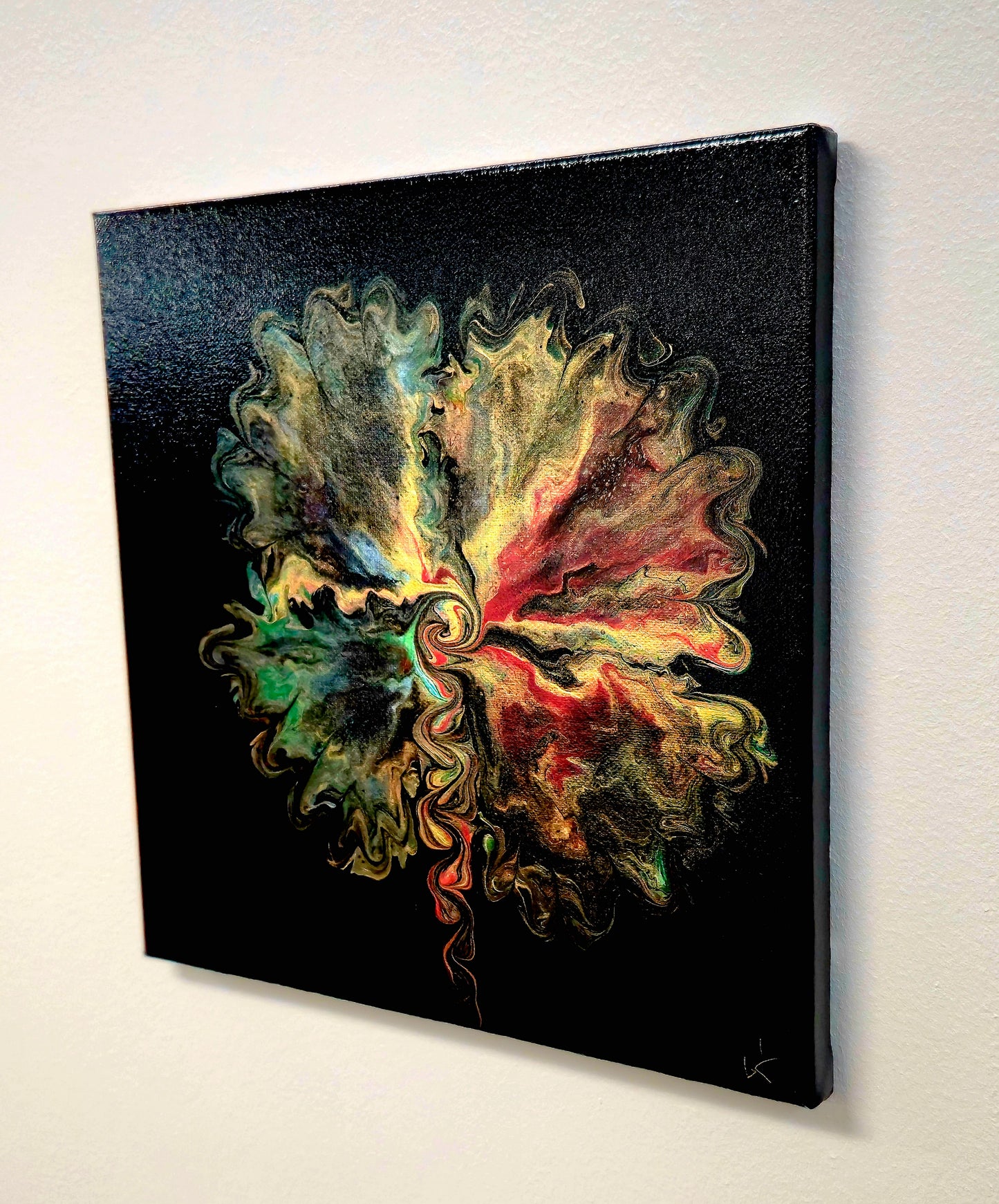 Kosmiczny Kwiat – Obraz Abstrakcyjny (30x30cm)