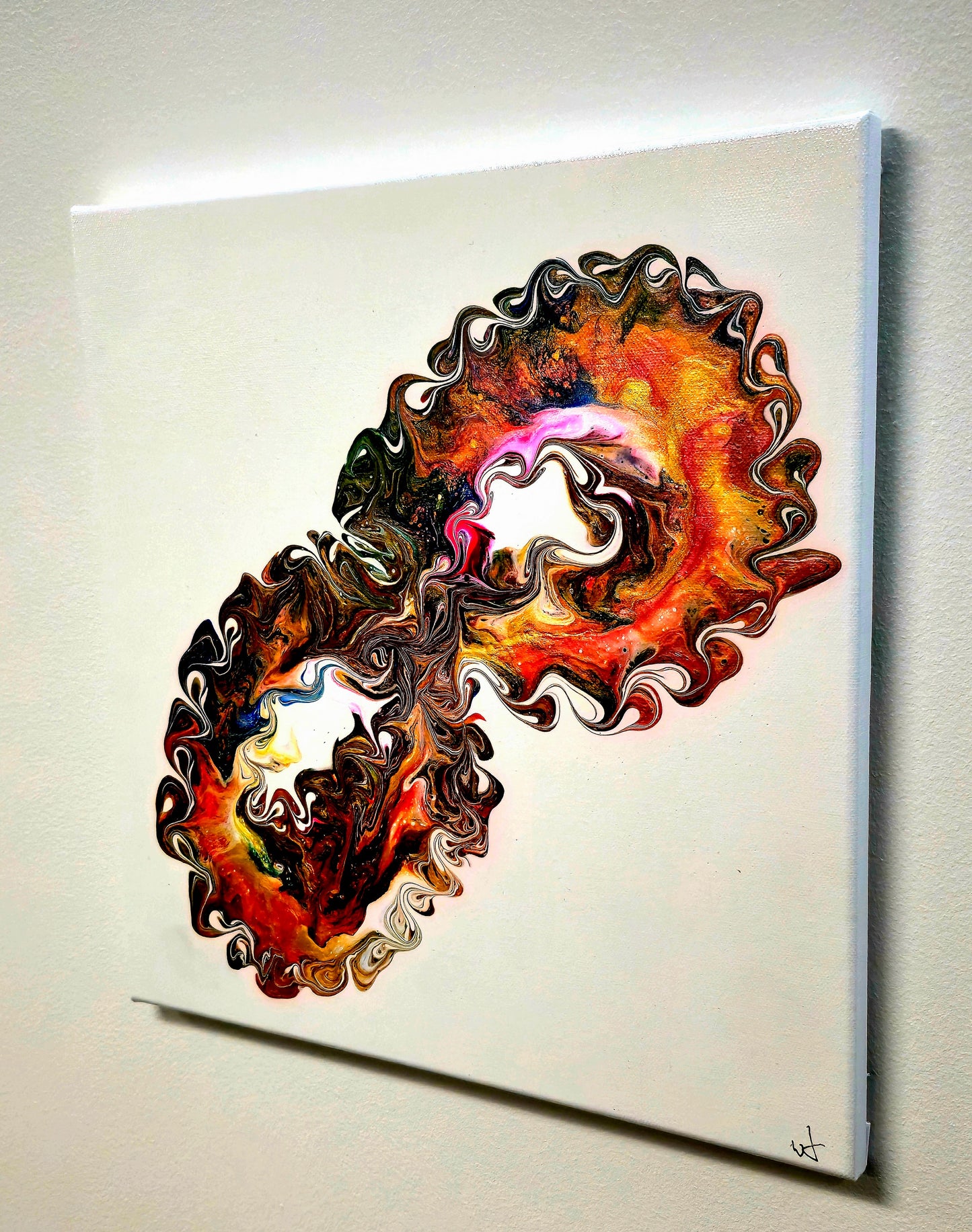 Ognista Nieskończoność – Obraz Abstrakcyjny (40x40cm)