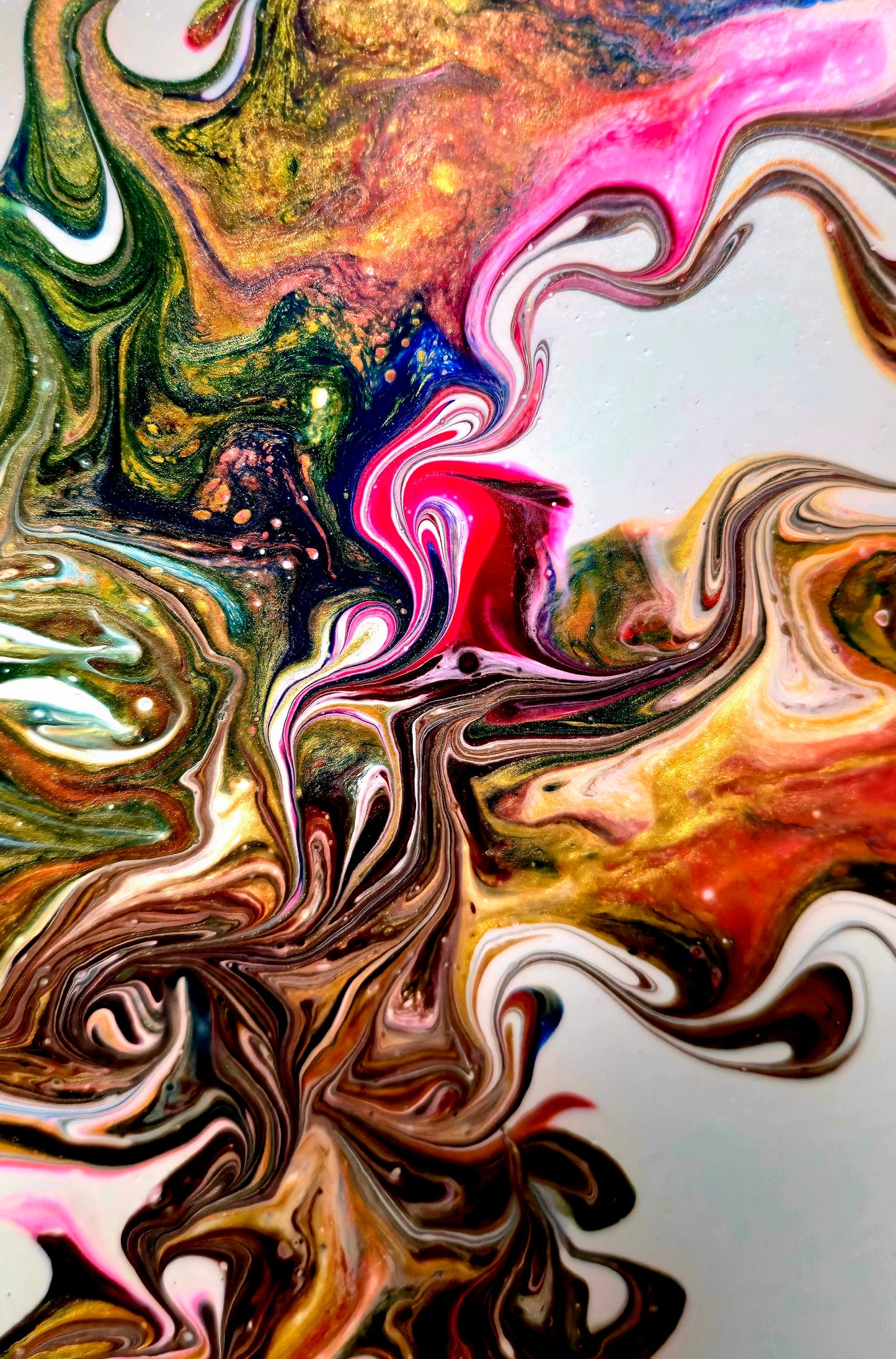 Ognista Nieskończoność – Obraz Abstrakcyjny (40x40cm)