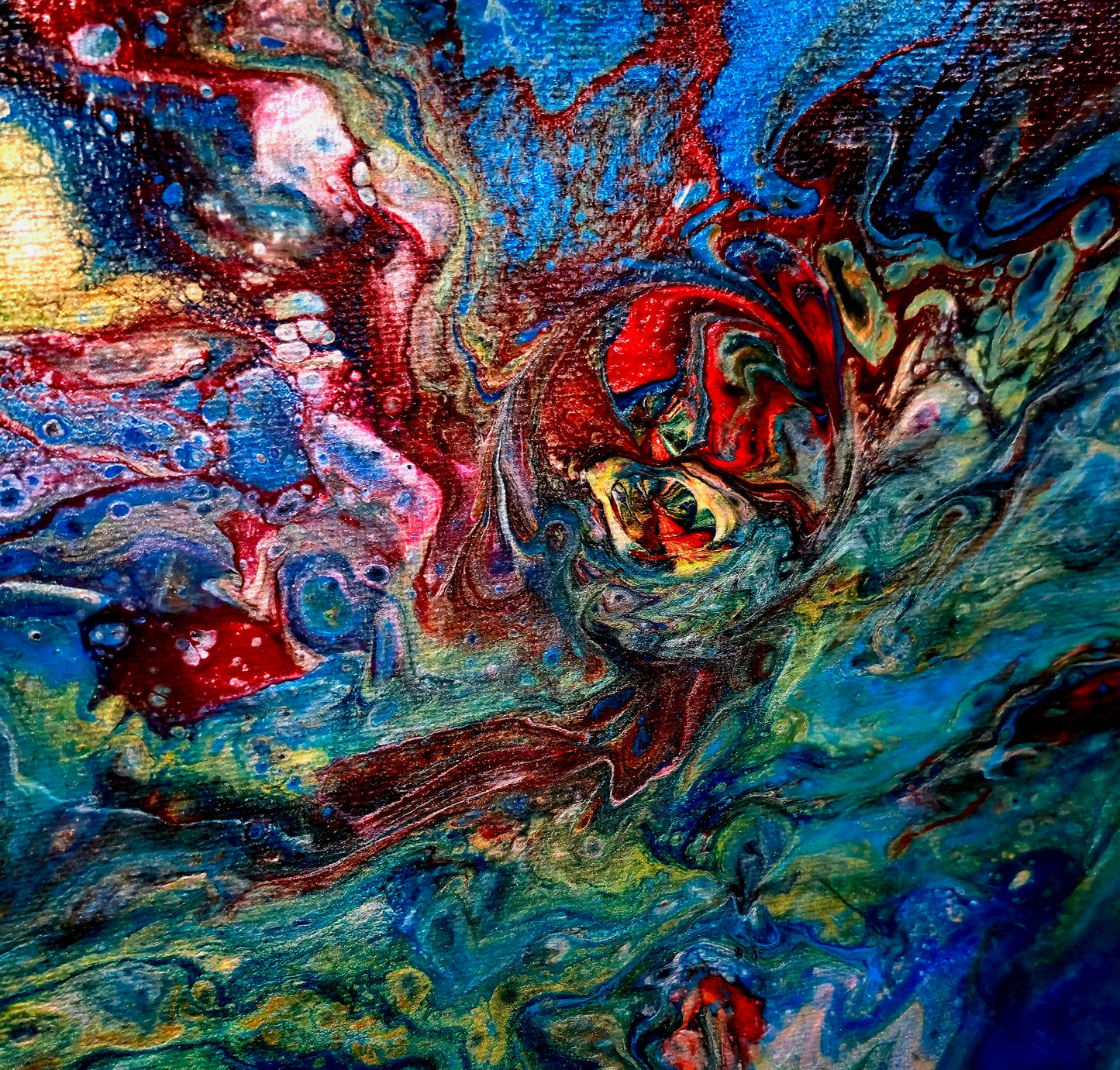 Podwodny Taniec – Obraz Abstrakcyjny (25x30cm)