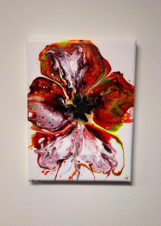 Płomienna Orchidea – Obraz Abstrakcyjny (20x25cm)