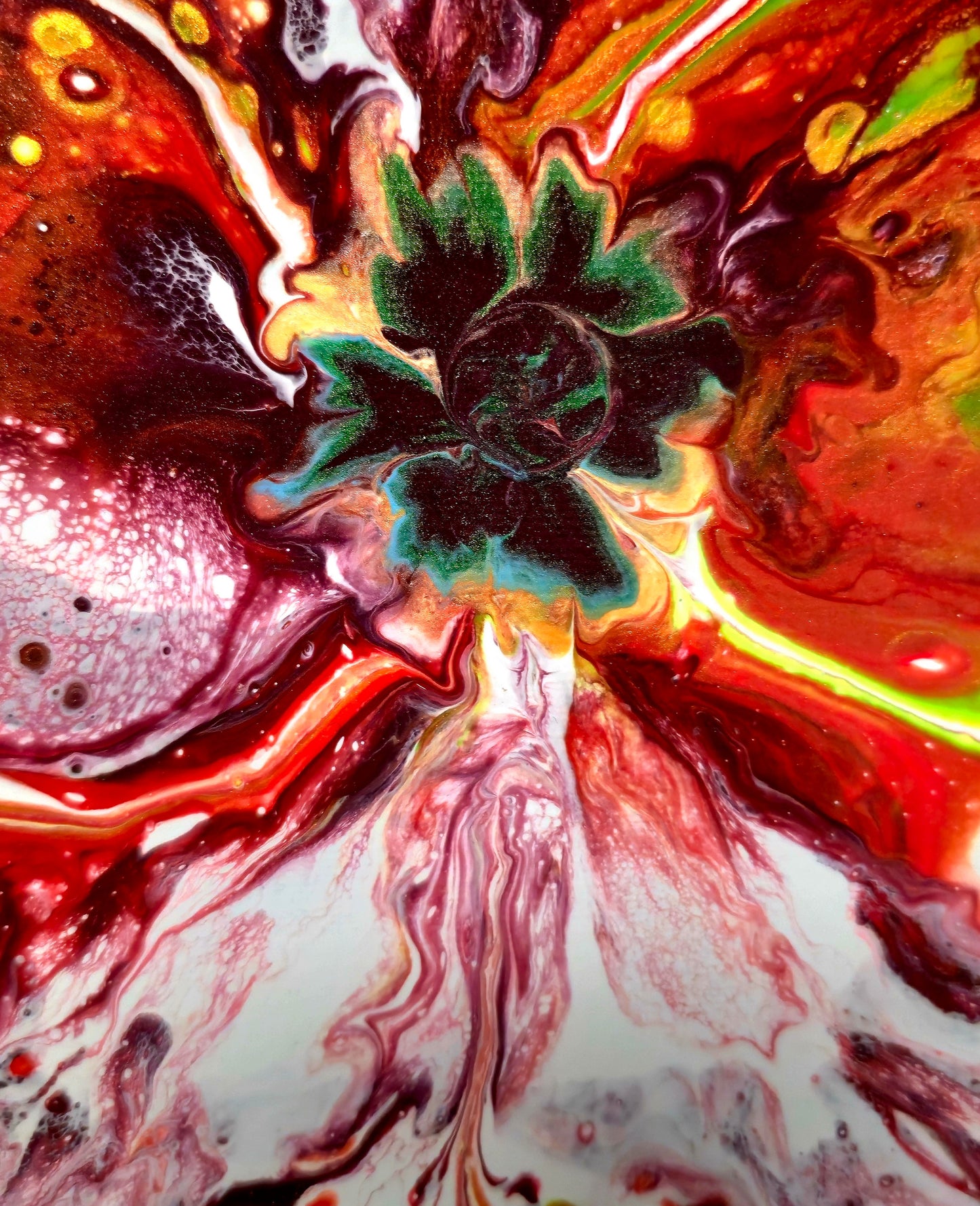 Płomienna Orchidea – Obraz Abstrakcyjny (20x25cm)