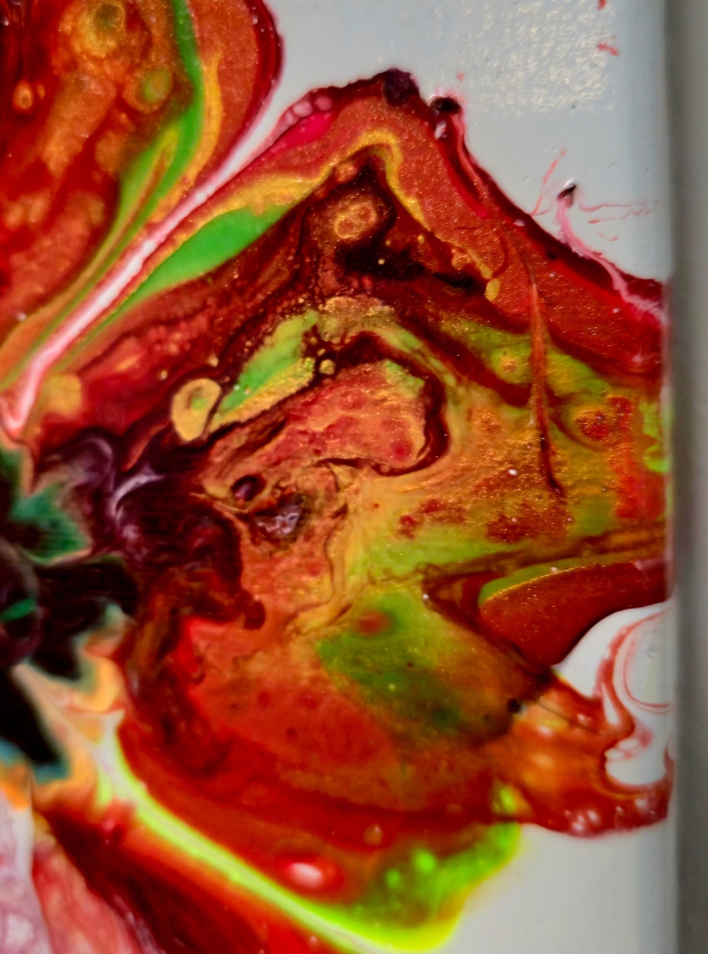 Płomienna Orchidea – Obraz Abstrakcyjny (20x25cm)