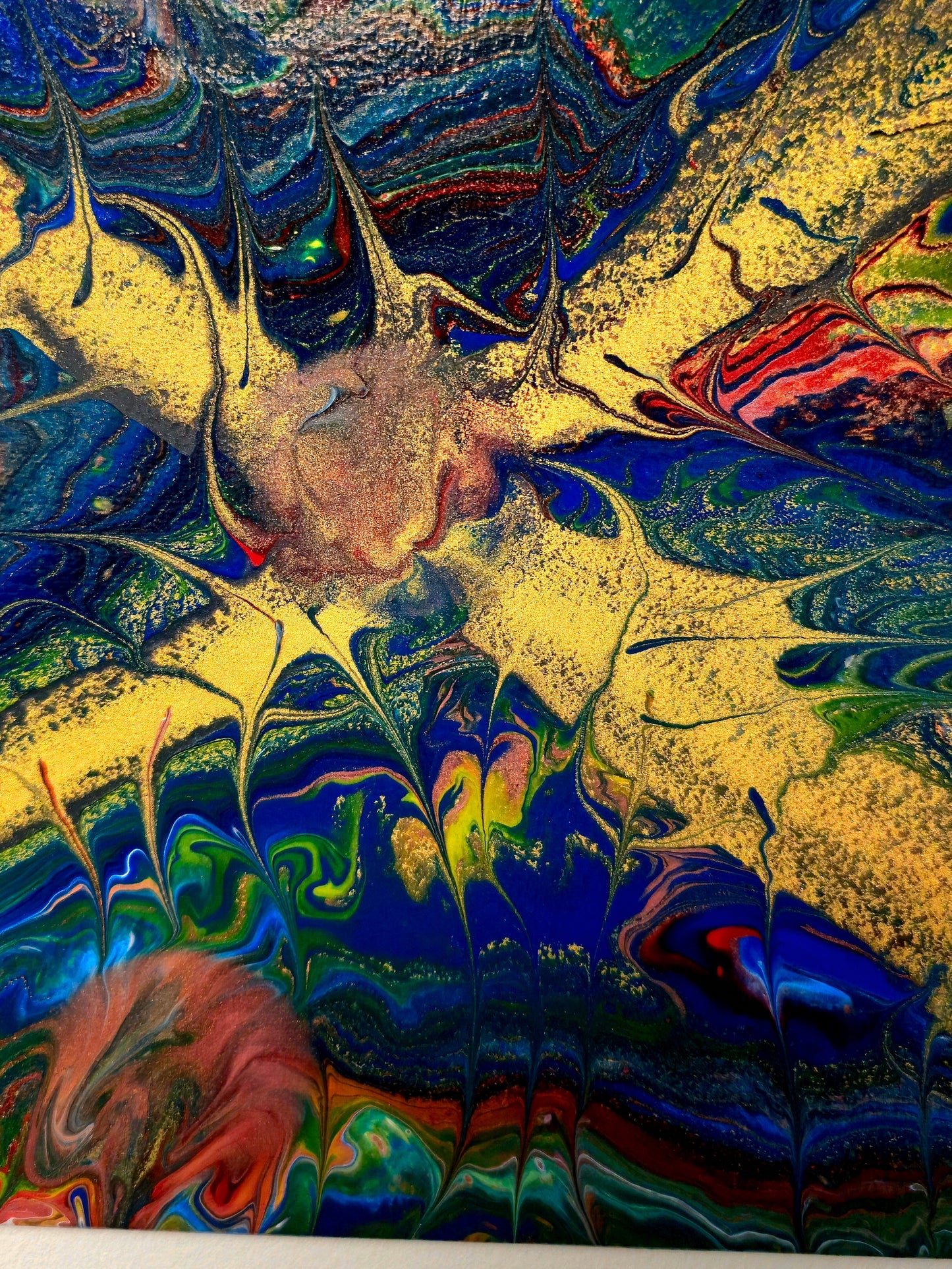 Złota Supernowa – Obraz Abstrakcyjny (25x30cm)