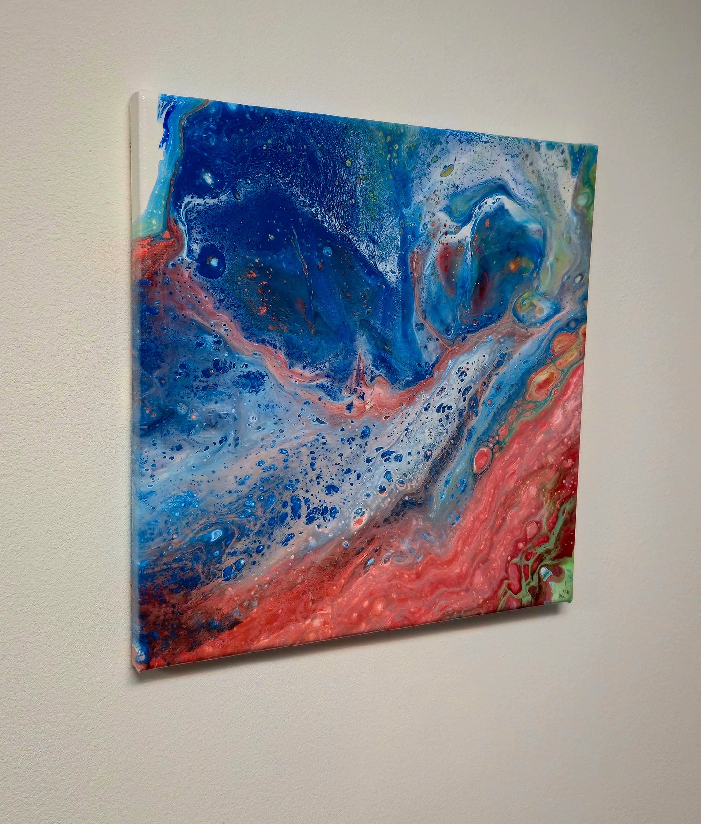 Spotkanie Żywiołów – Obraz Abstrakcyjny (30x30cm)