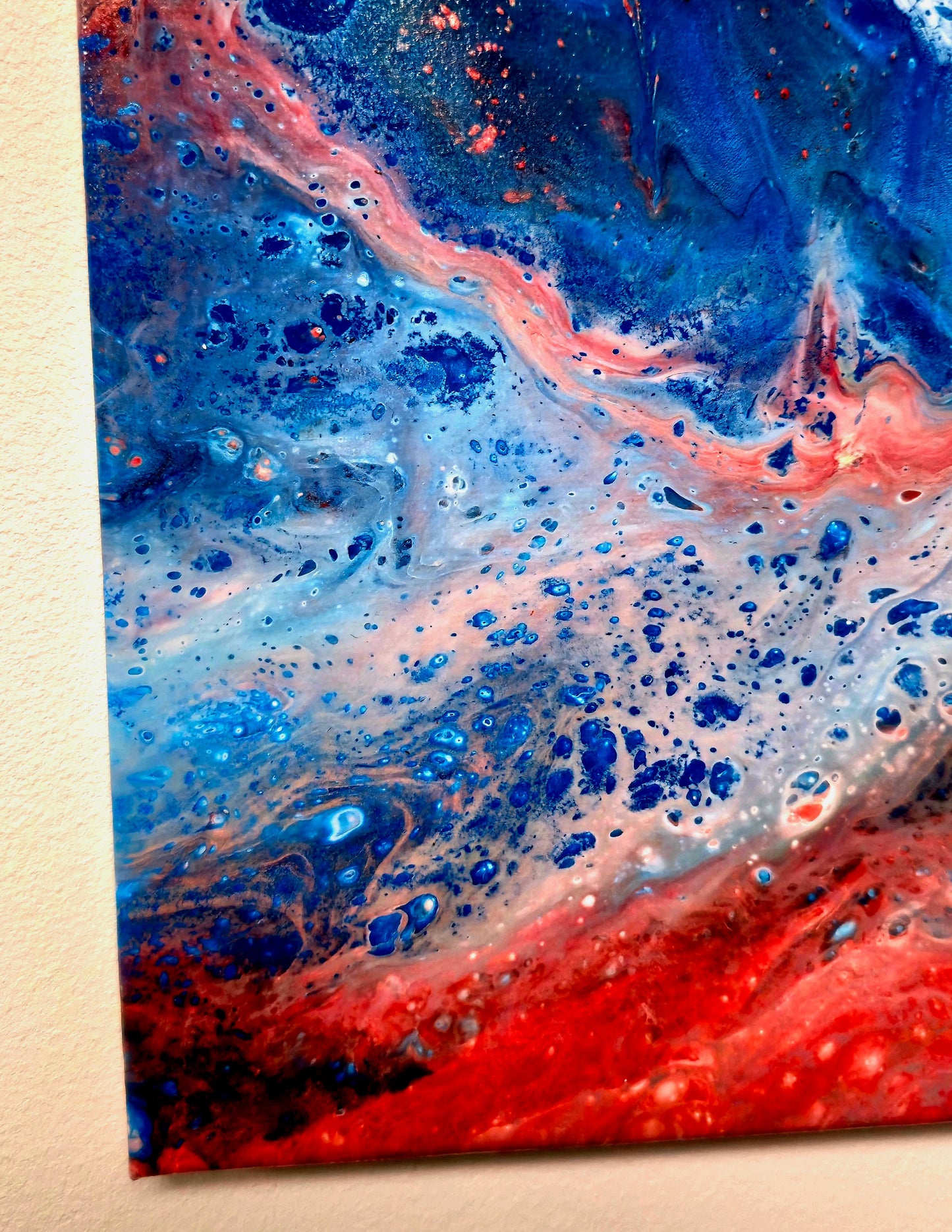 Spotkanie Żywiołów – Obraz Abstrakcyjny (30x30cm)