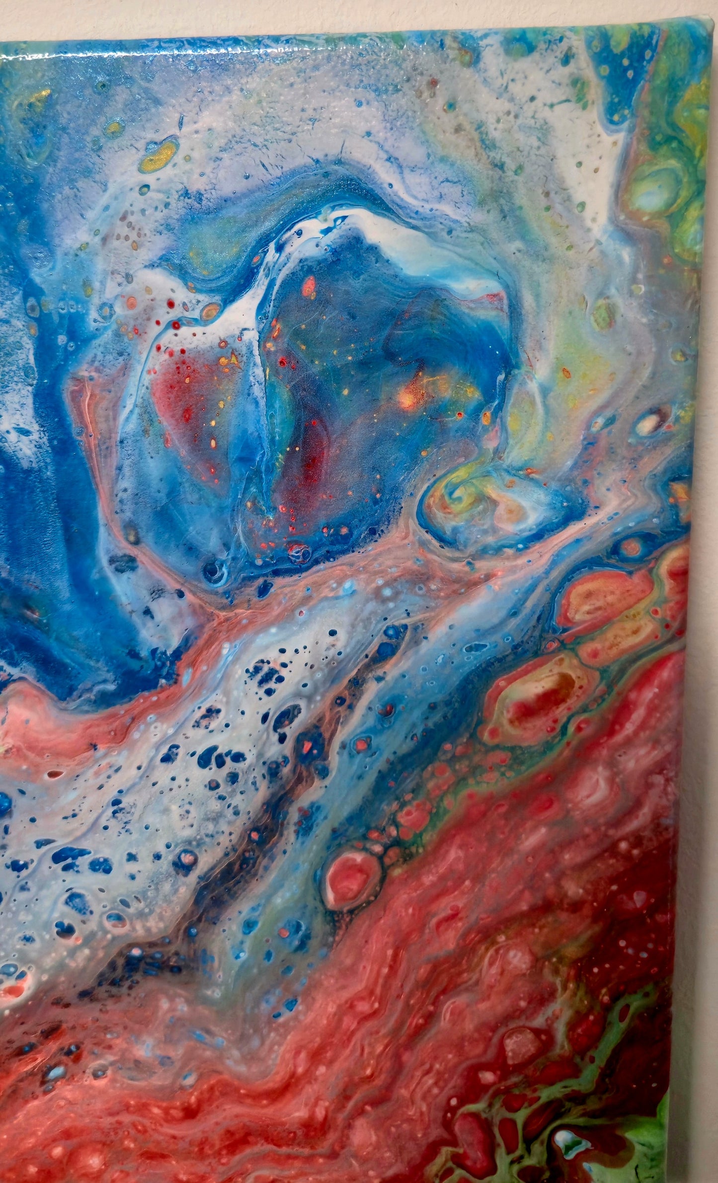 Spotkanie Żywiołów – Obraz Abstrakcyjny (30x30cm)