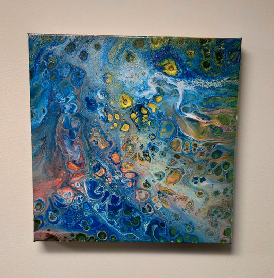 Podwodny Świat – Obraz Abstrakcyjny (29x29cm)