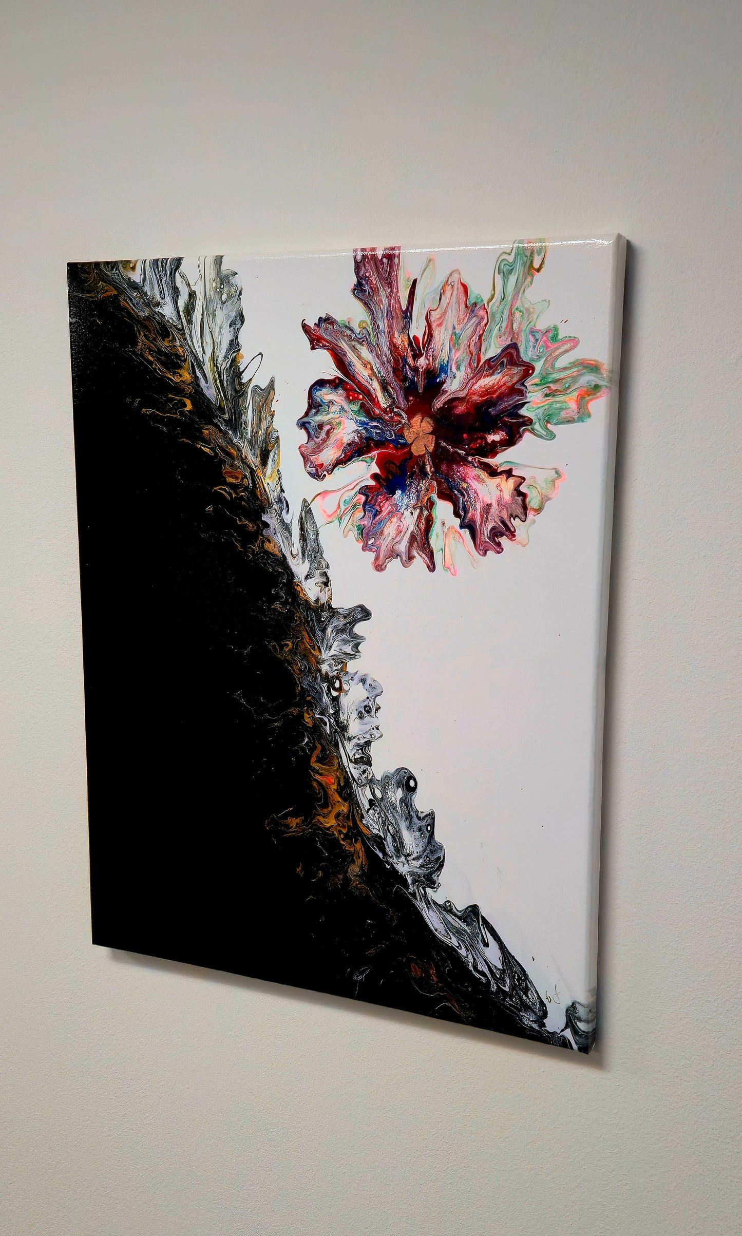 Kwiat z Ciemności – Obraz Abstrakcyjny (40x50cm)