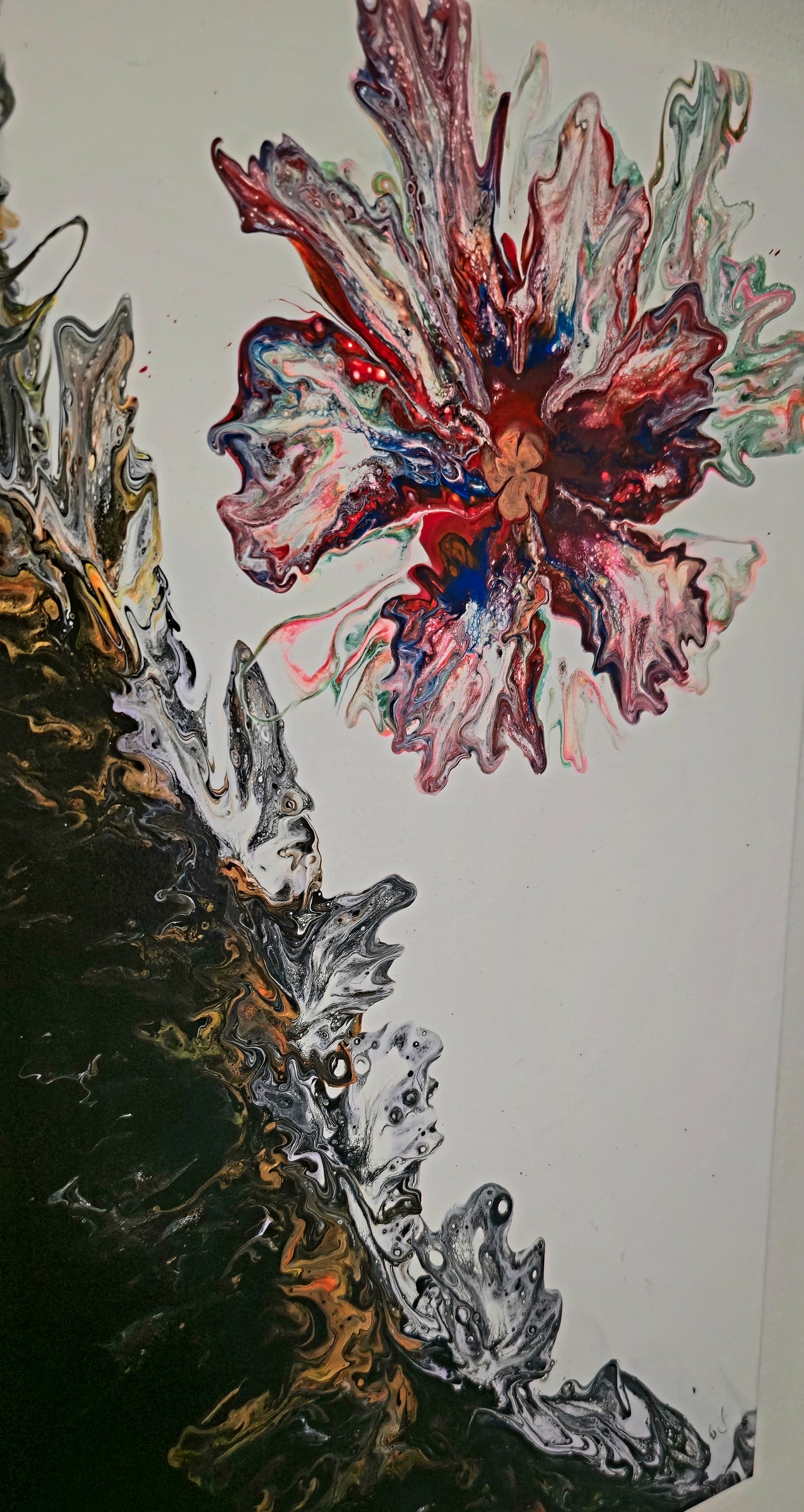 Kwiat z Ciemności – Obraz Abstrakcyjny (40x50cm)