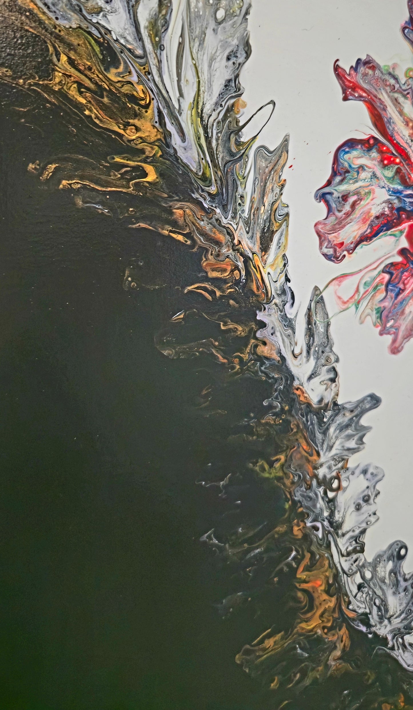 Kwiat z Ciemności – Obraz Abstrakcyjny (40x50cm)