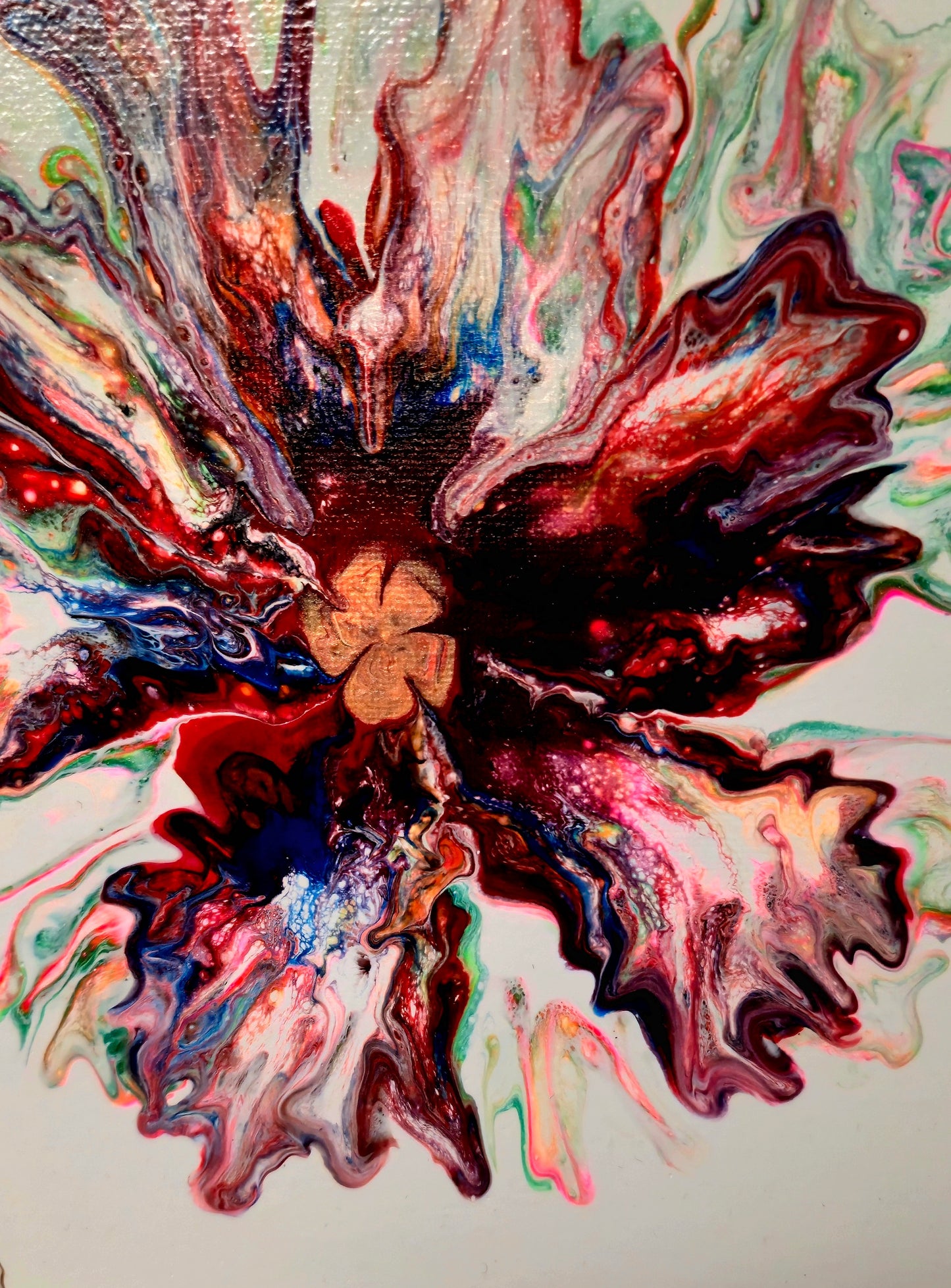 Kwiat z Ciemności – Obraz Abstrakcyjny (40x50cm)