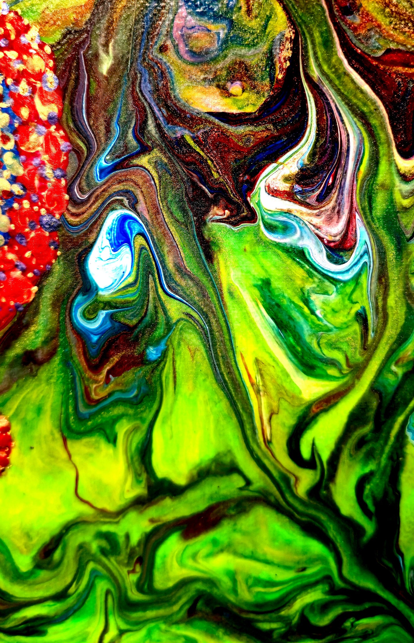 Strażniczka Głębin – Obraz Abstrakcyjny Ośmiornica 40x40 cm