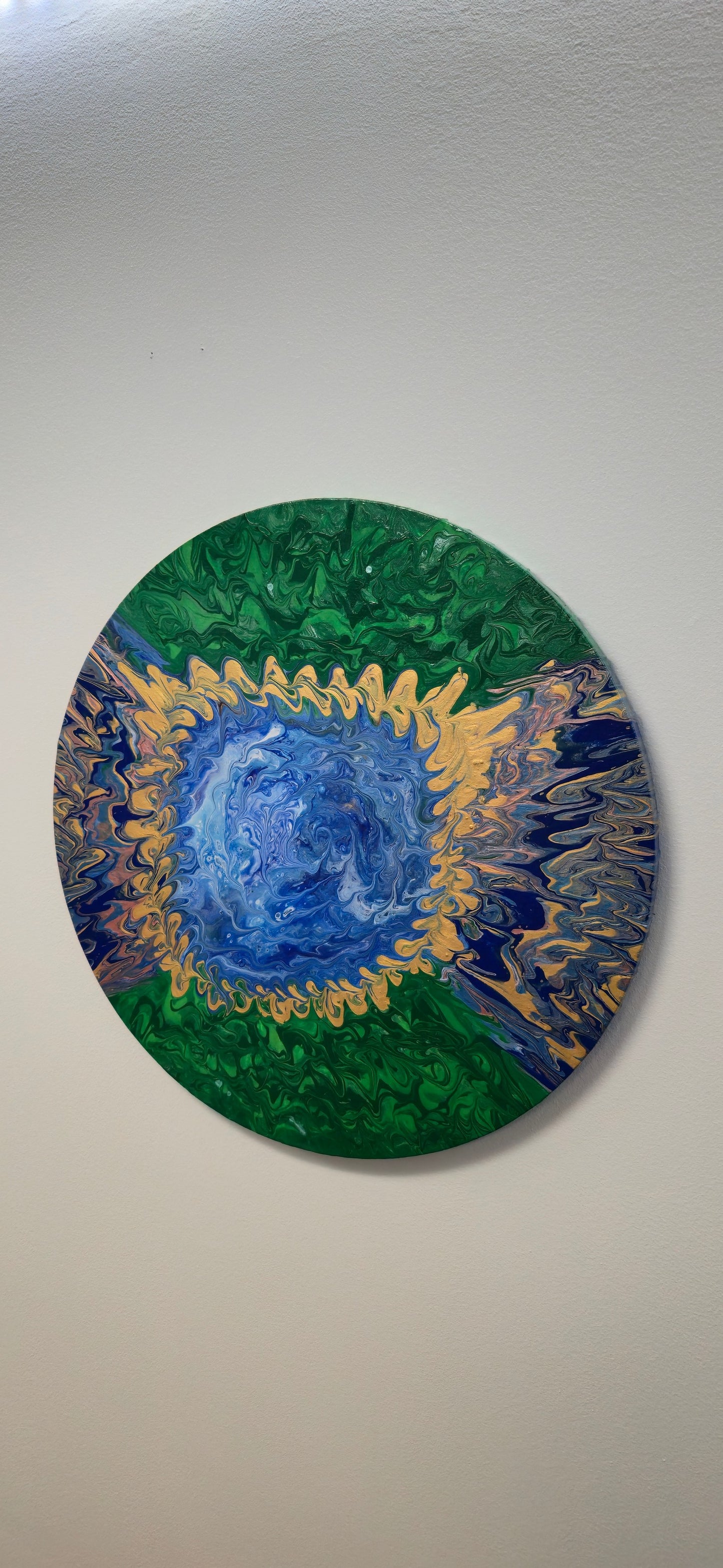 Oko Ziemi – Obraz Abstrakcyjny Okrągły 50 cm