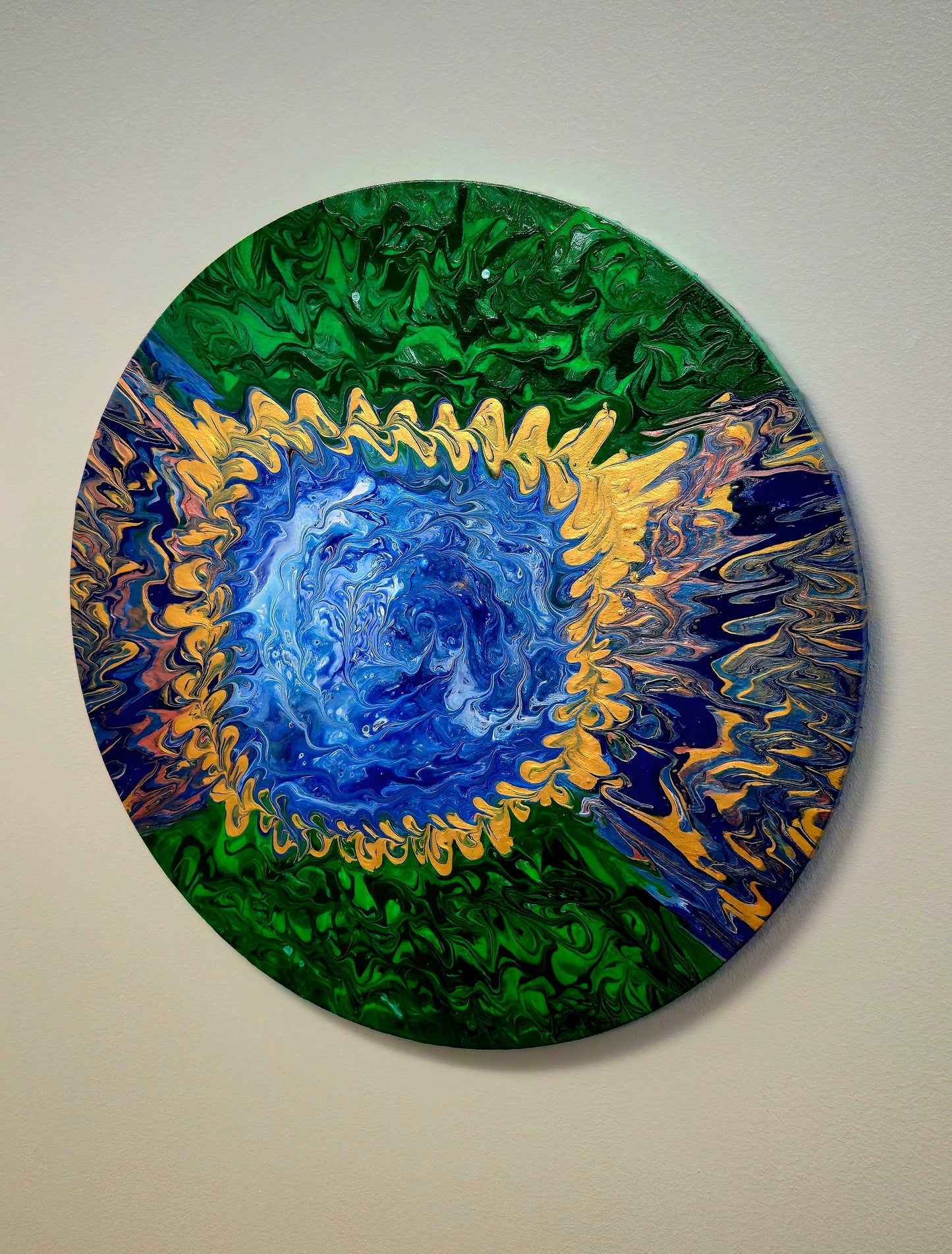 Oko Ziemi – Obraz Abstrakcyjny Okrągły 50 cm