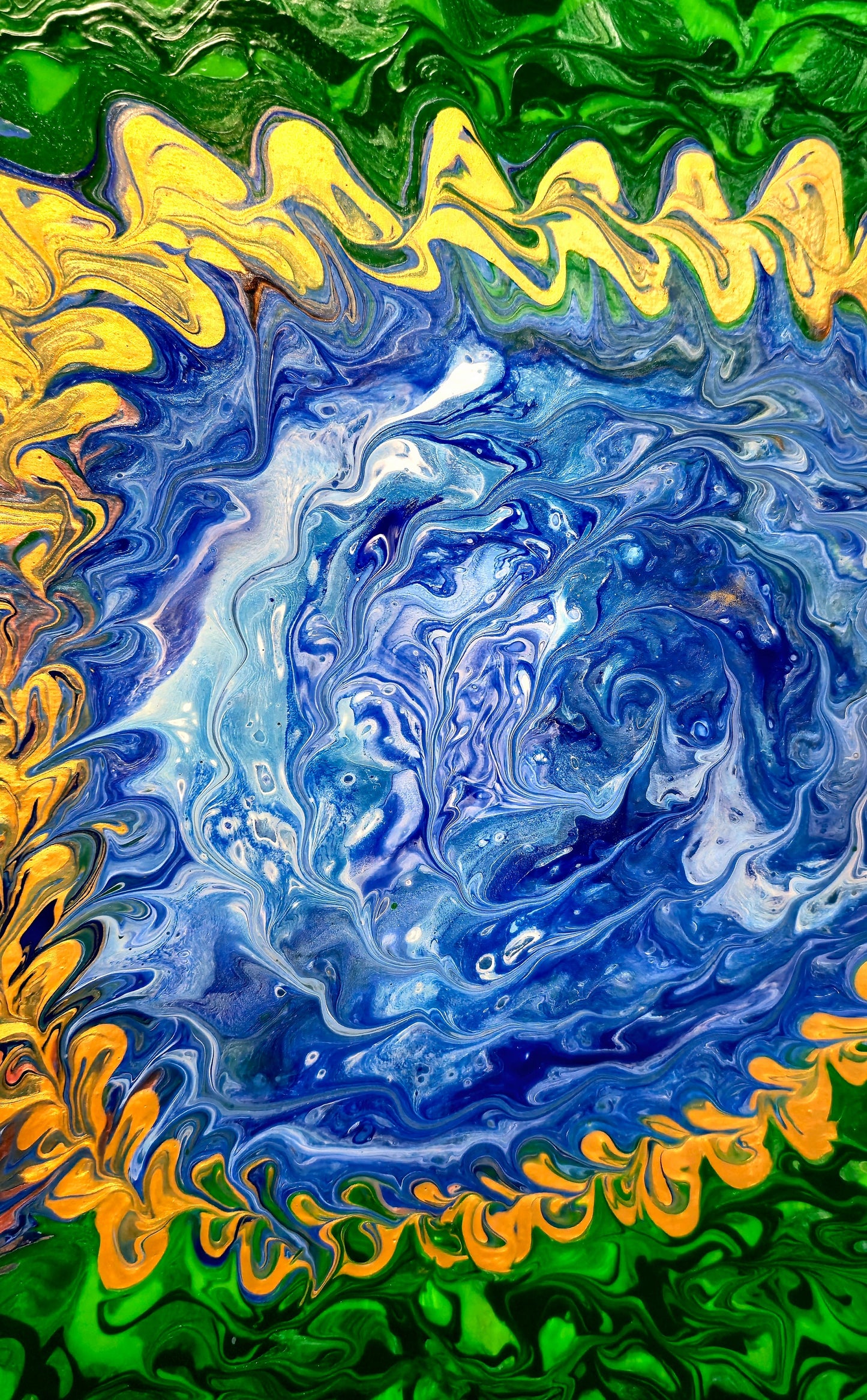 Oko Ziemi – Obraz Abstrakcyjny Okrągły 50 cm