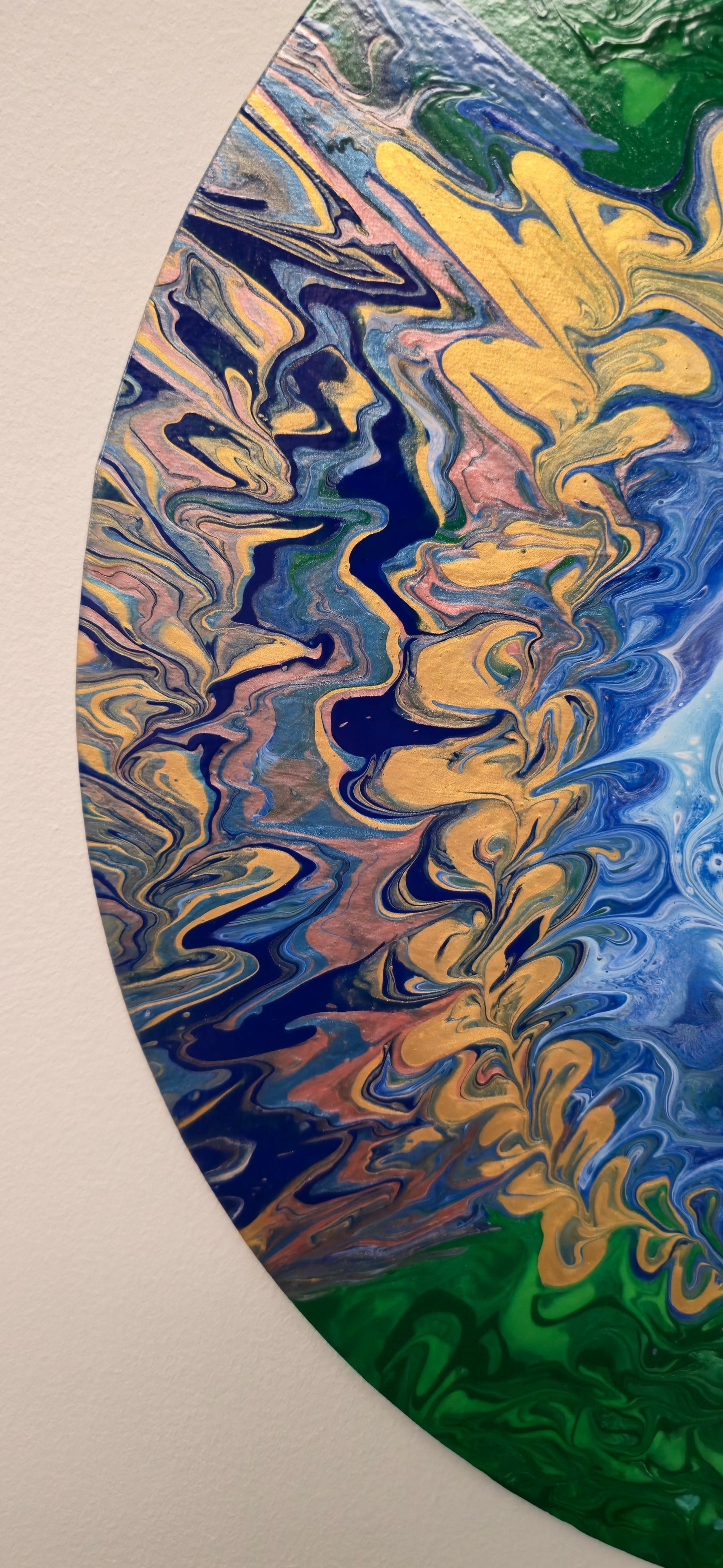 Oko Ziemi – Obraz Abstrakcyjny Okrągły 50 cm