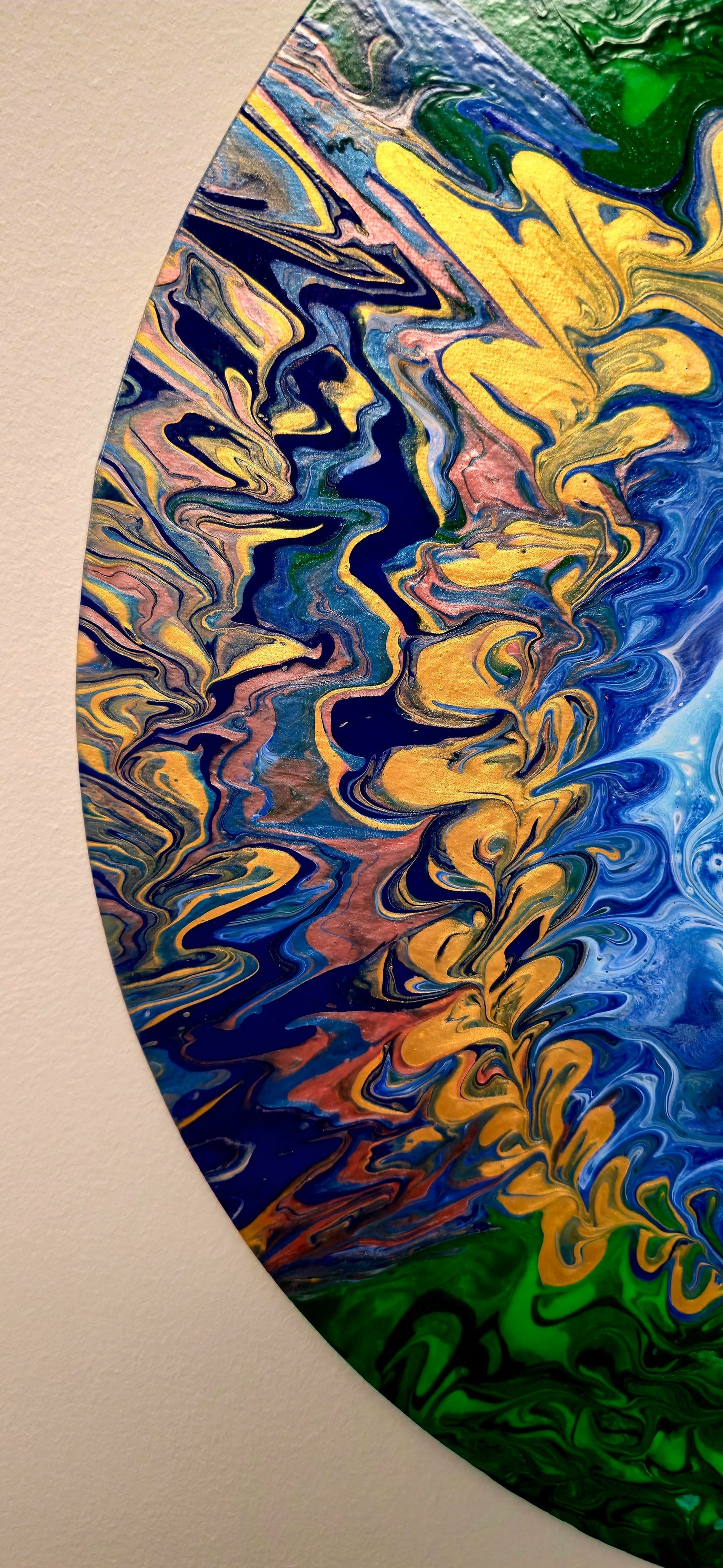 Oko Ziemi – Obraz Abstrakcyjny Okrągły 50 cm