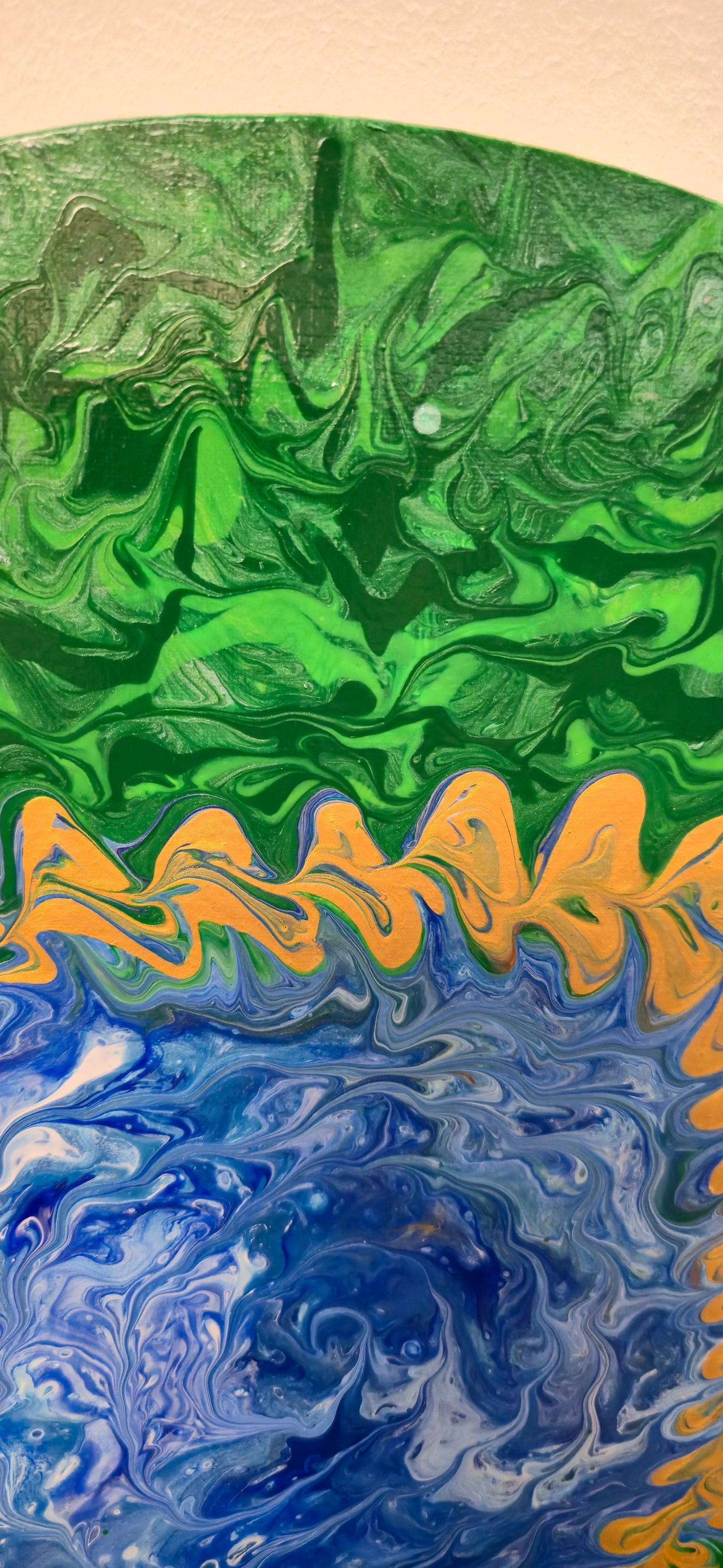 Oko Ziemi – Obraz Abstrakcyjny Okrągły 50 cm