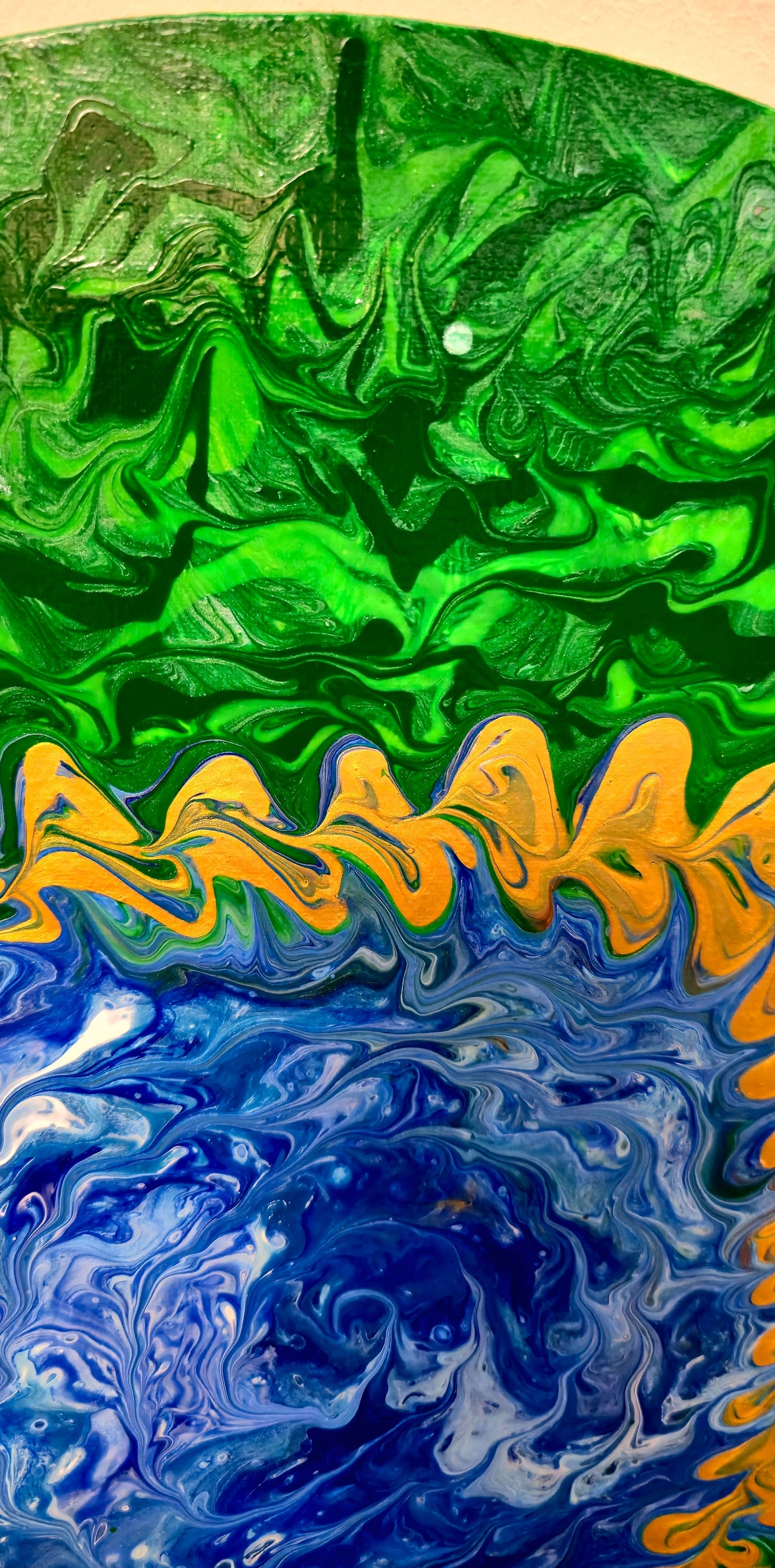 Oko Ziemi – Obraz Abstrakcyjny Okrągły 50 cm