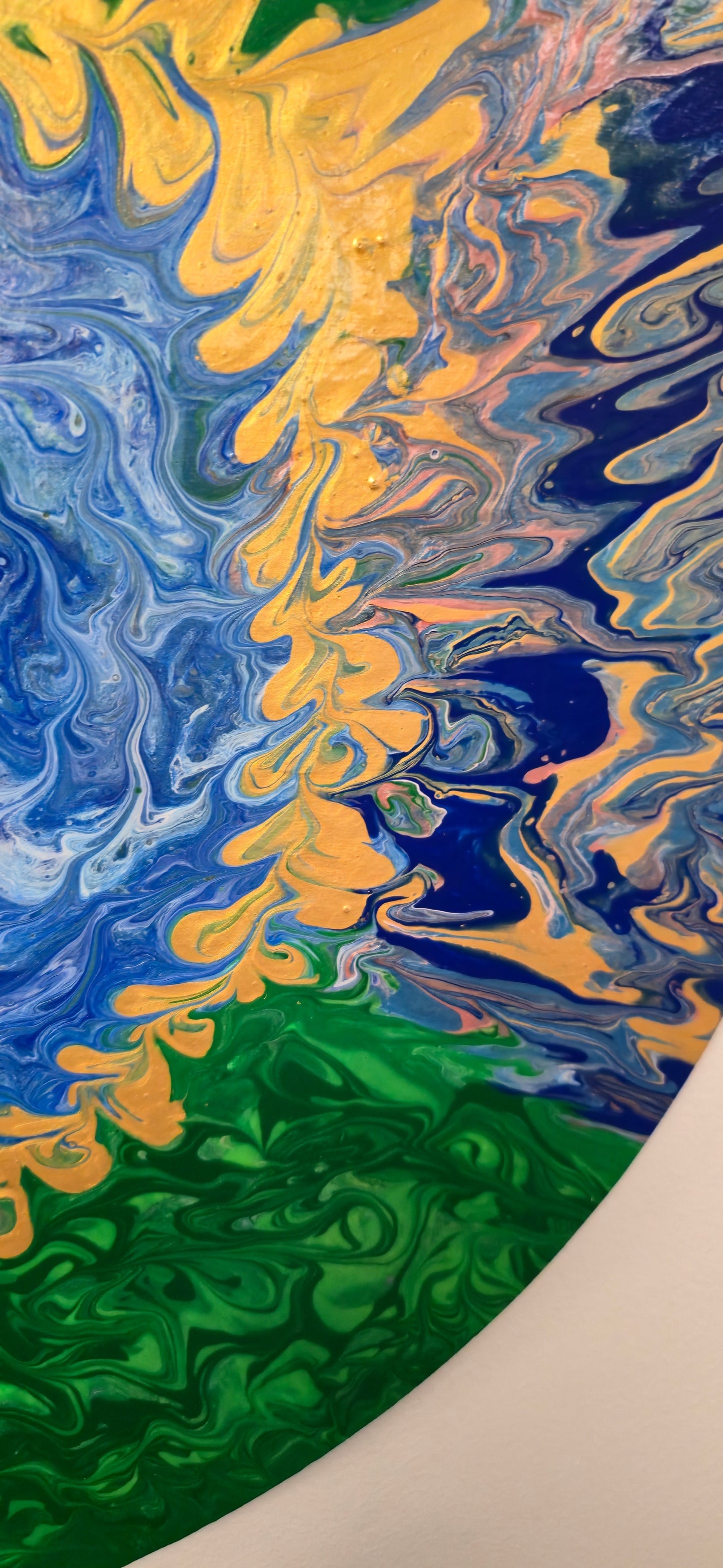 Oko Ziemi – Obraz Abstrakcyjny Okrągły 50 cm