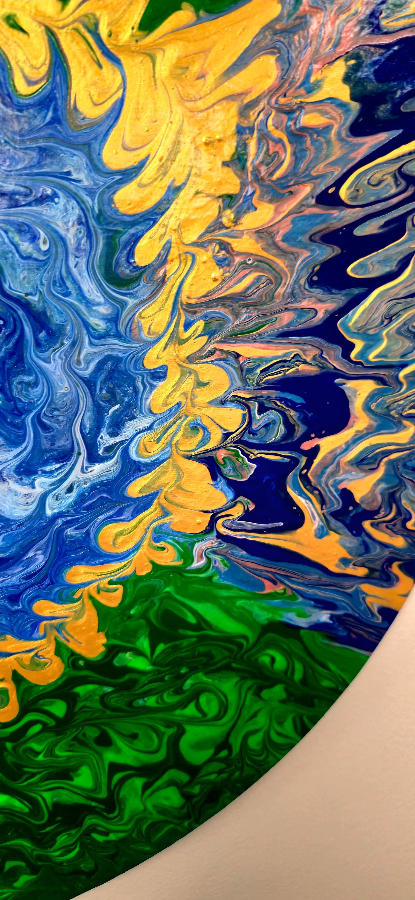 Oko Ziemi – Obraz Abstrakcyjny Okrągły 50 cm