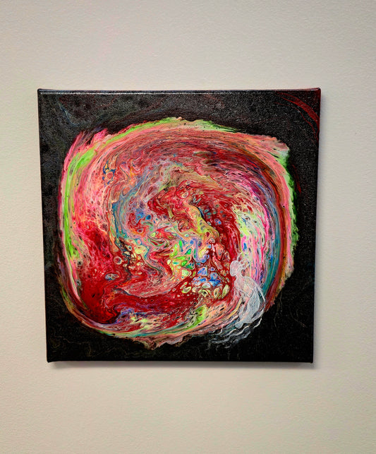 Portal Dusz – Obraz Abstrakcyjny Pouring Art 30x30 cm