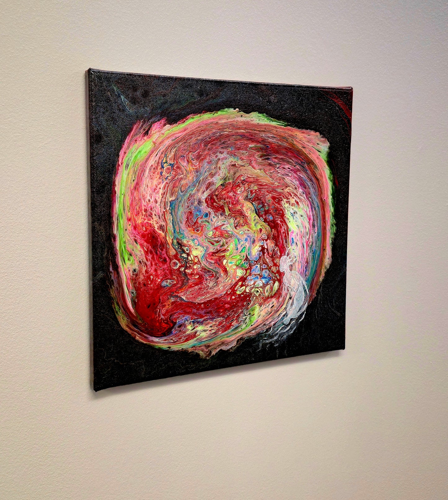 Portal Dusz – Obraz Abstrakcyjny Pouring Art 30x30 cm